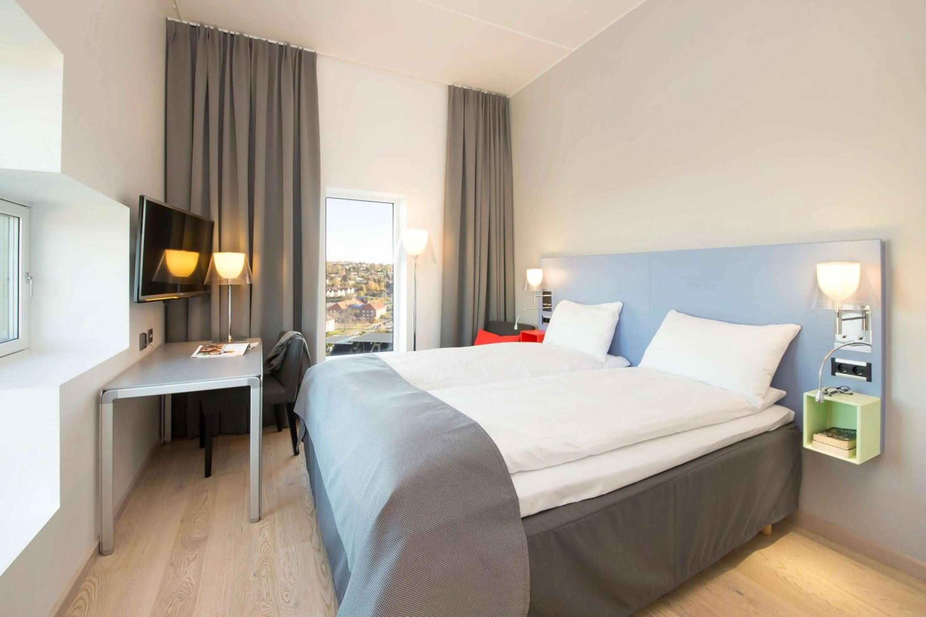 Bedroom, Bed in Scandic Lerkendal