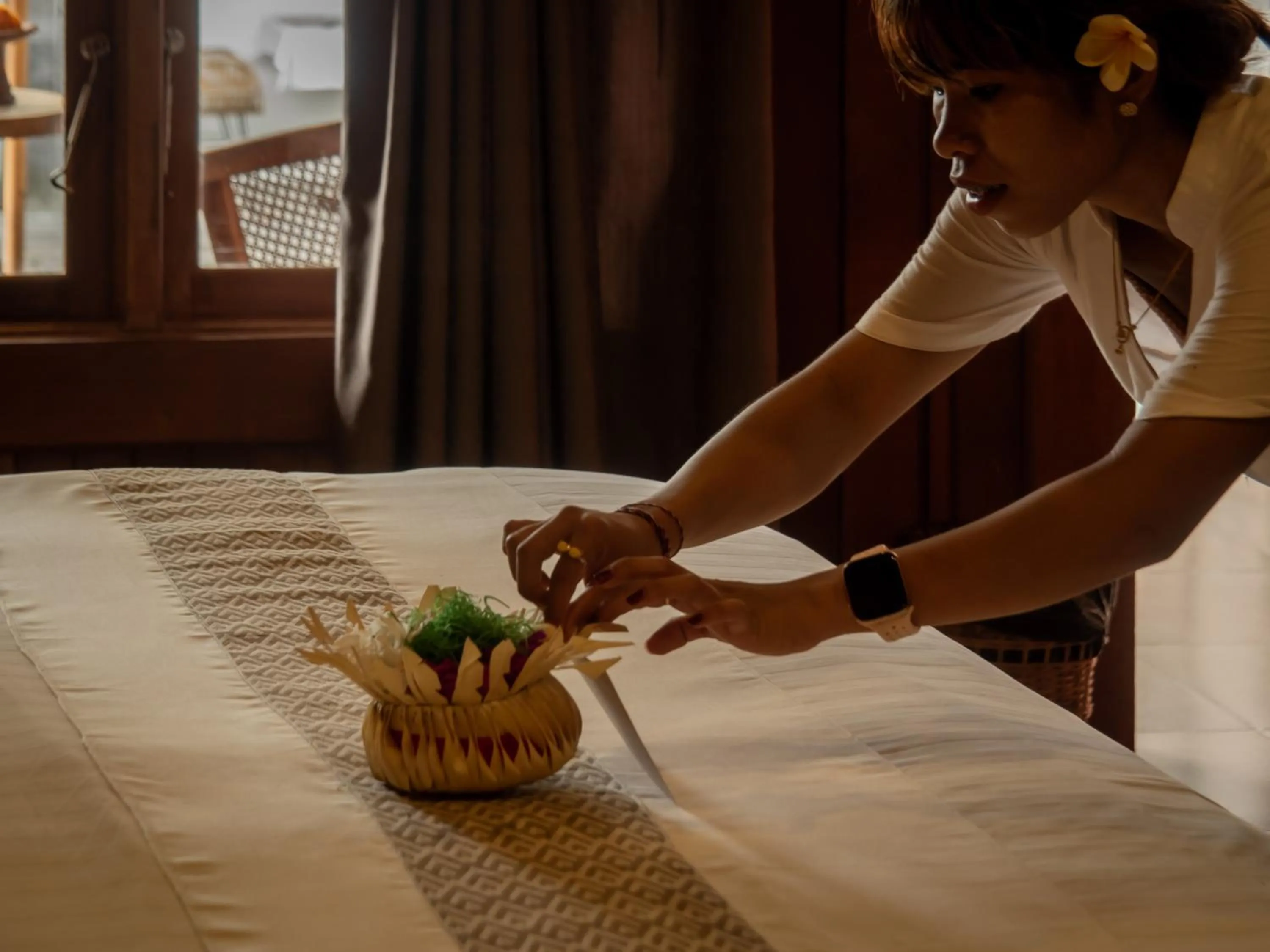 Bed in Tattva Ubud Retreat & Wellness