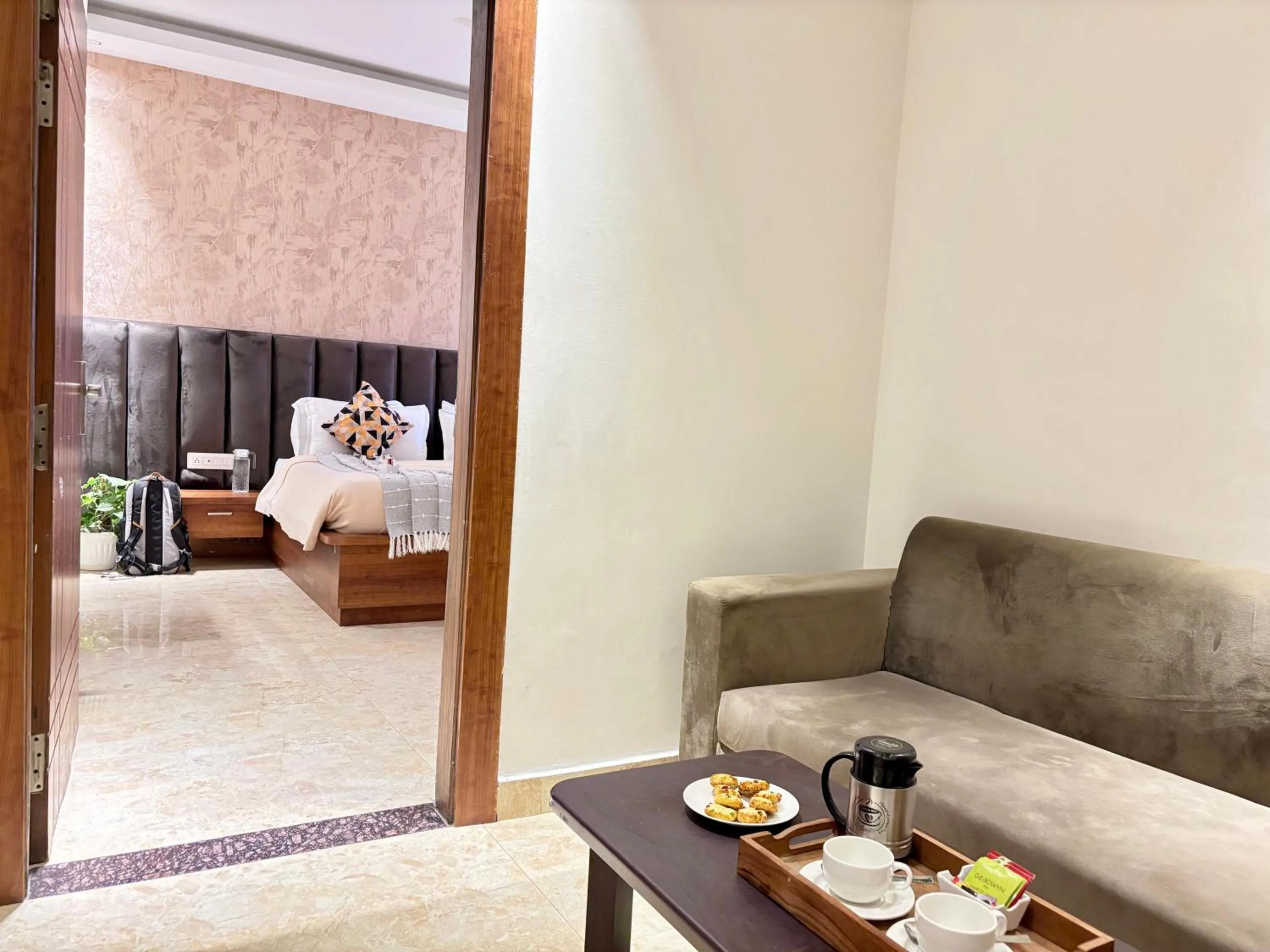 Living room, Bed in Vyom Boutique Hotel Rishikesh