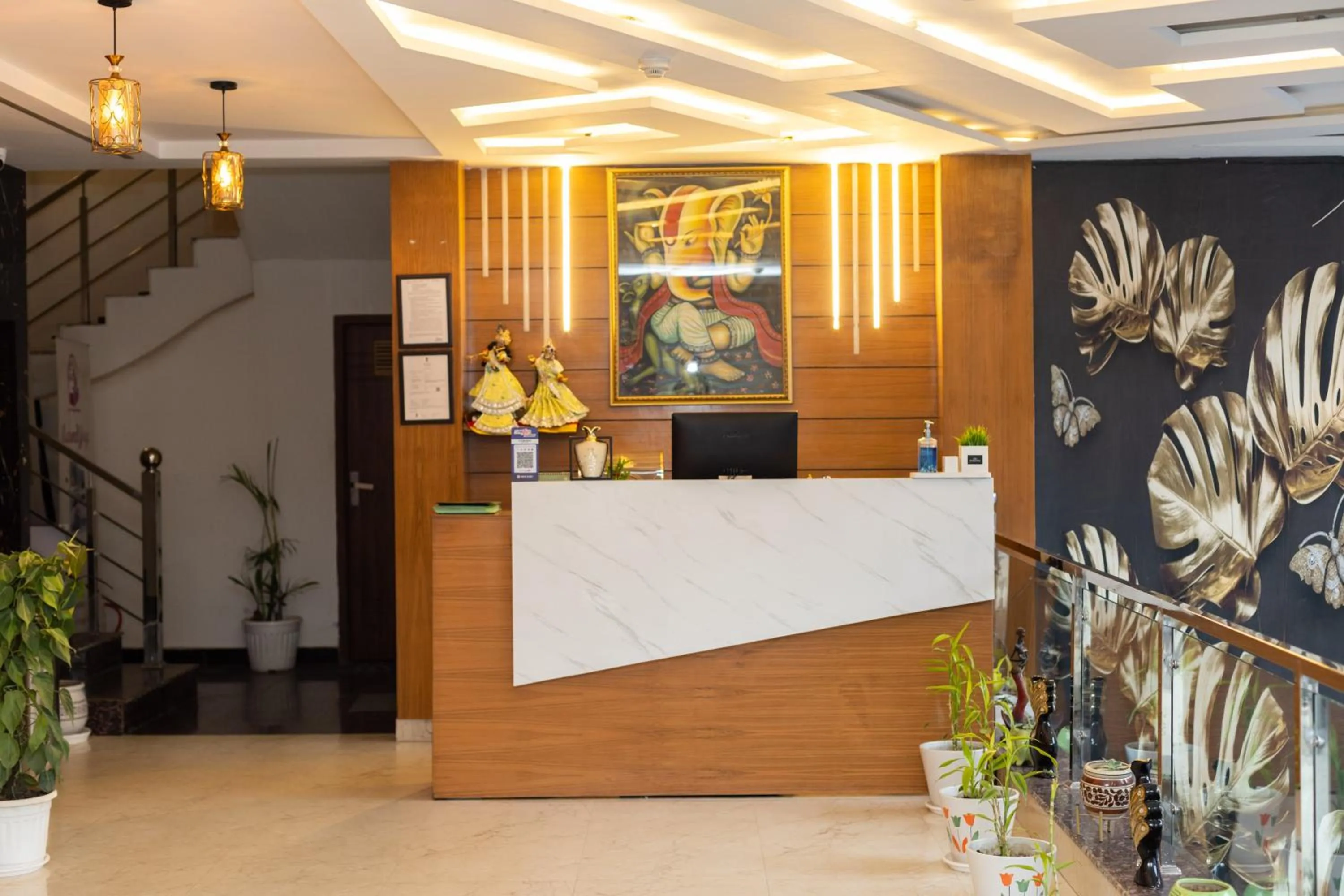 Lobby or reception in Vyom Boutique Hotel Rishikesh