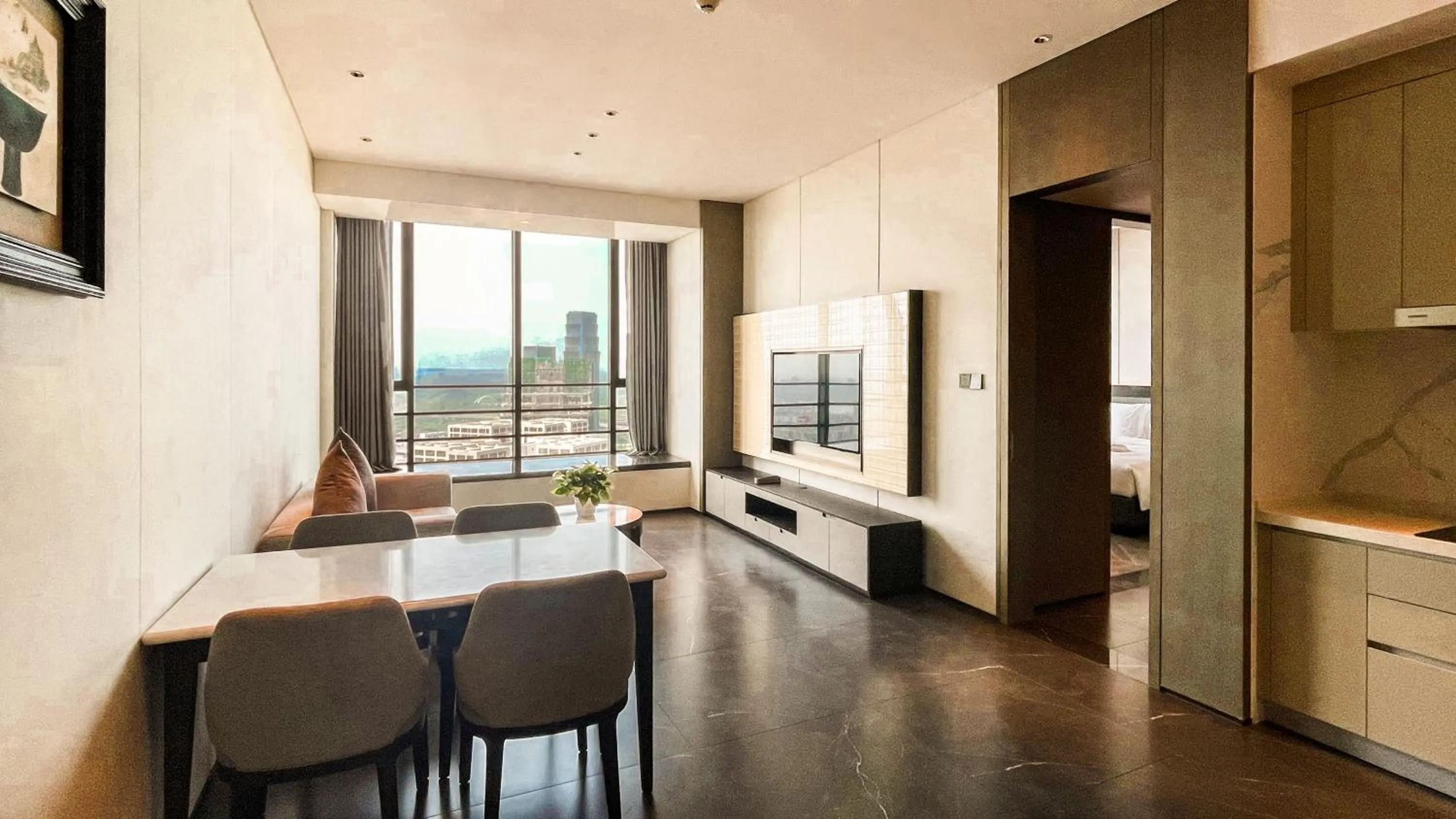 Living room in Ascott Qinhuang Chengdu