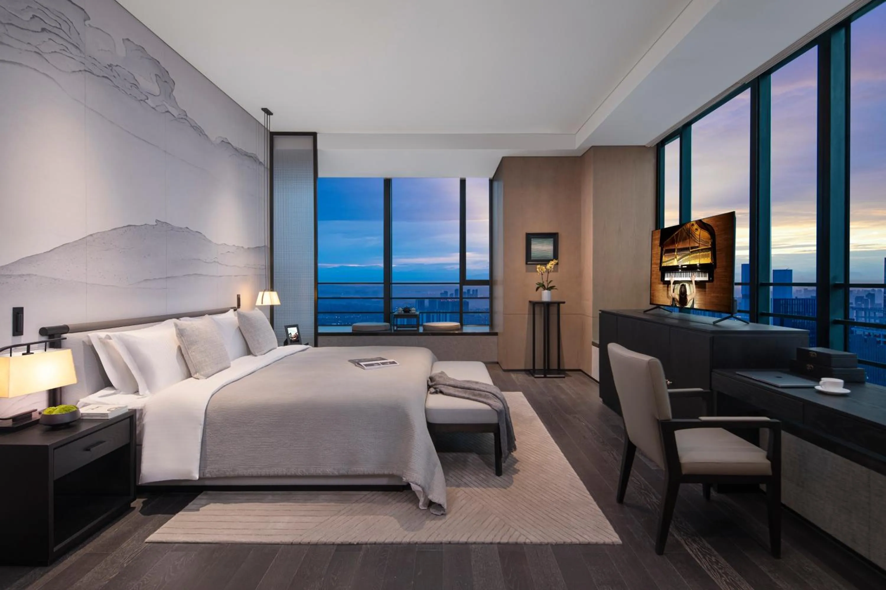 Bedroom, Bed in Ascott Qinhuang Chengdu