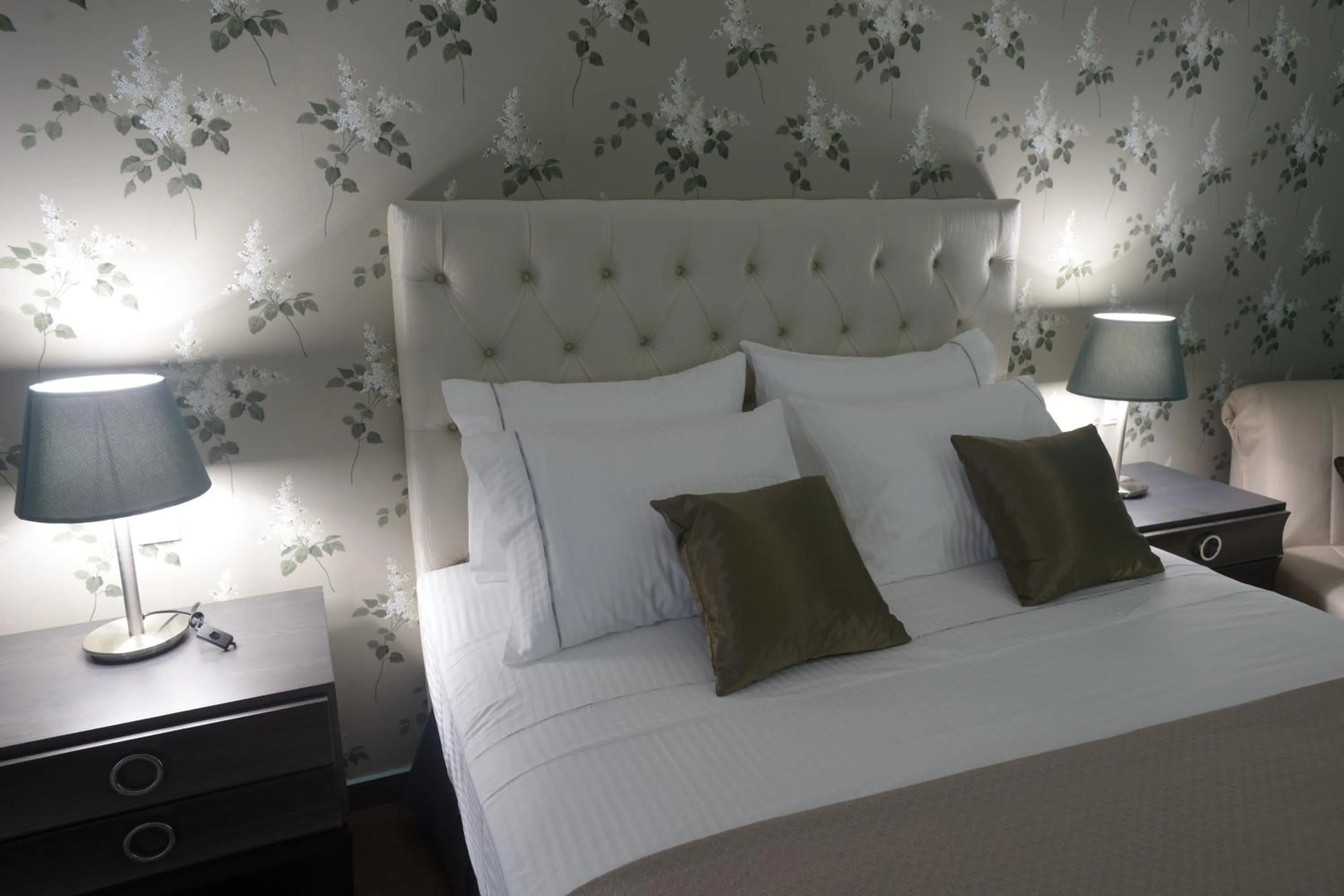 Bed in Theasis Hotel Paramythia