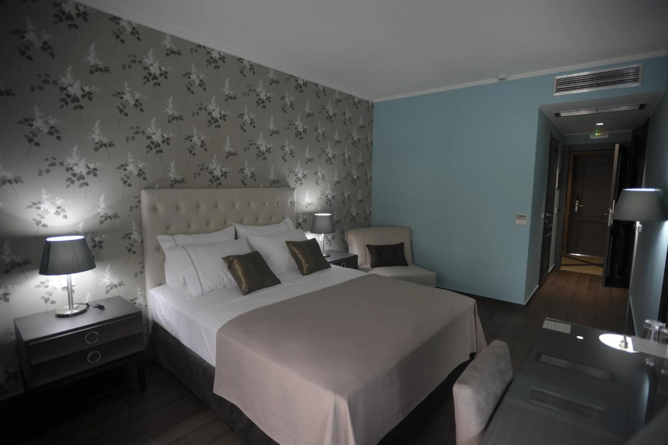 Bed in Theasis Hotel Paramythia