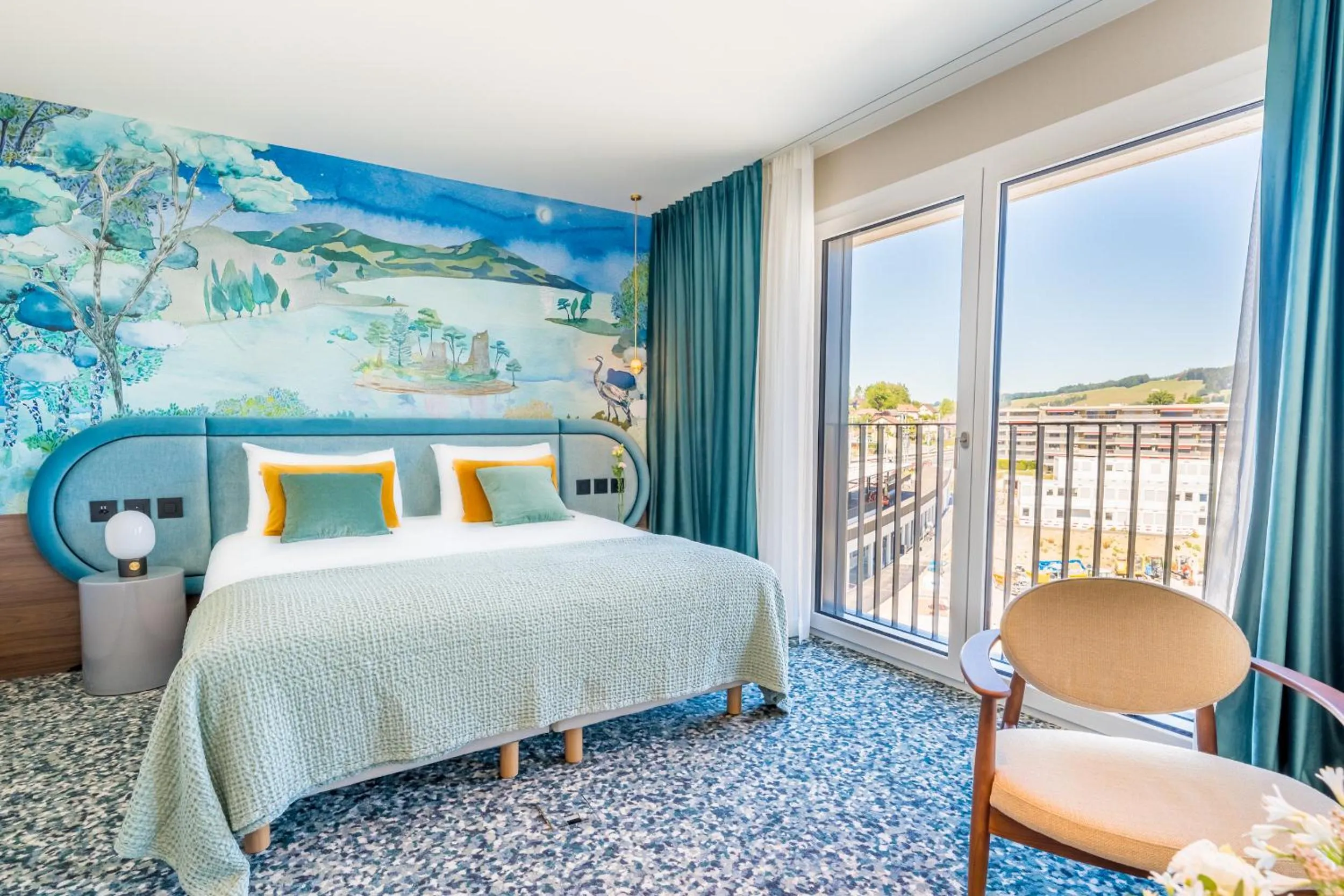 Bedroom, Bed in Hotel D Bulle - La Gruyère