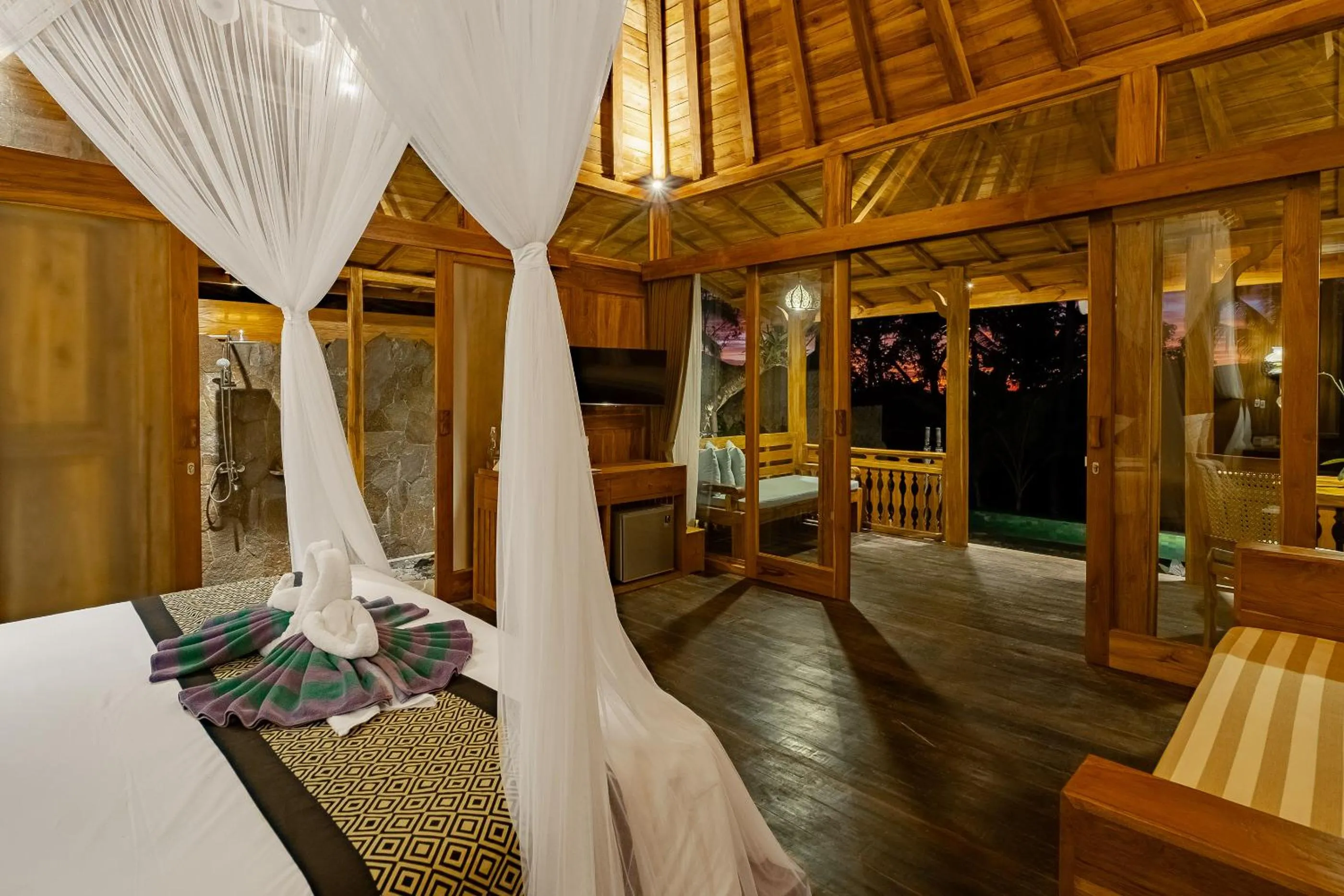 Bed in Anandari Ubud Villa