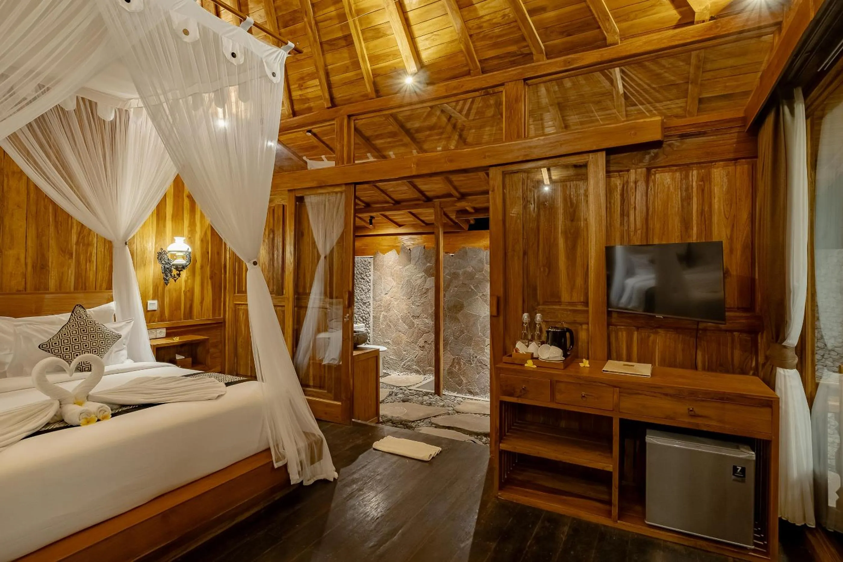 Bed in Anandari Ubud Villa