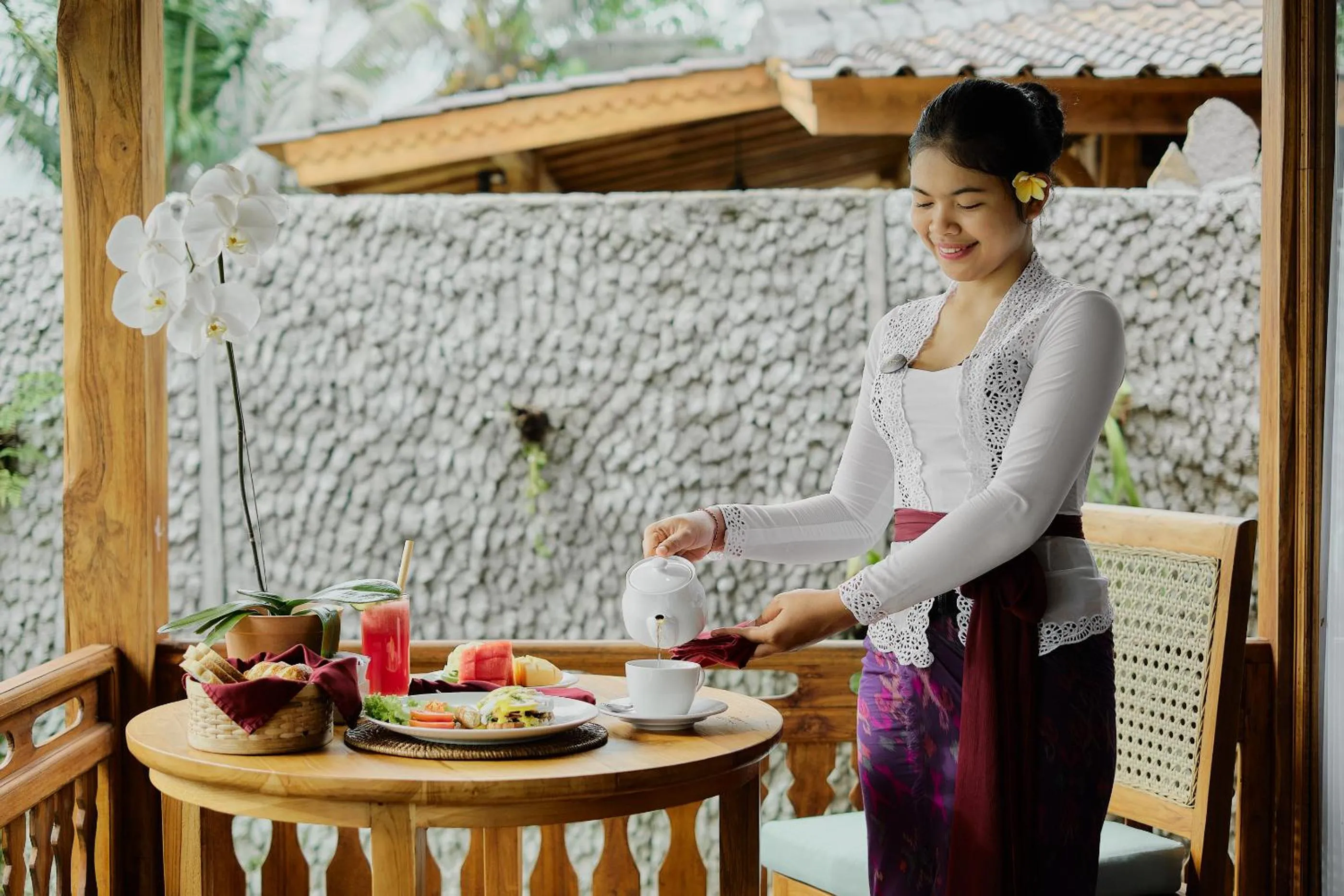 Breakfast in Anandari Ubud Villa
