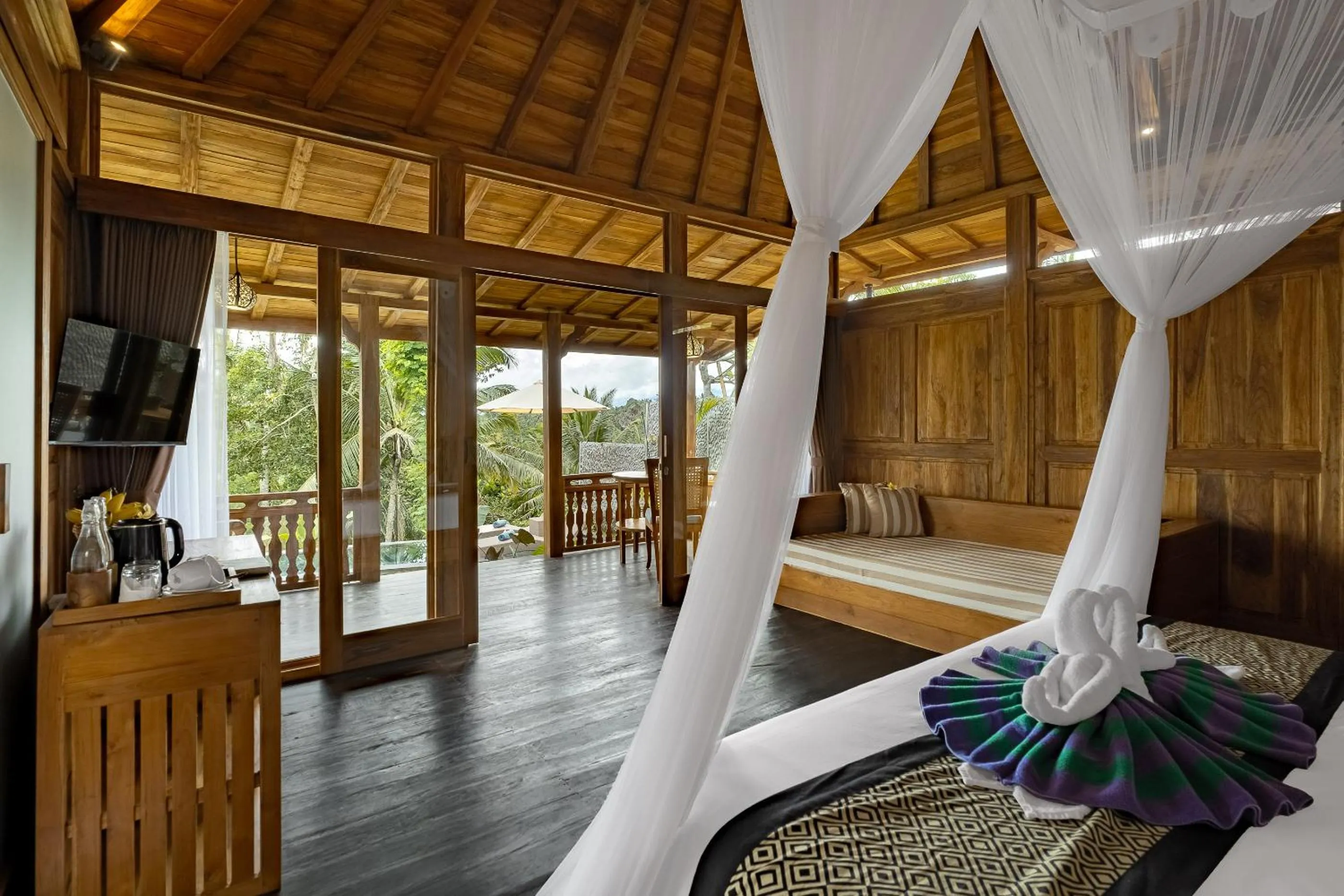 Bed in Anandari Ubud Villa