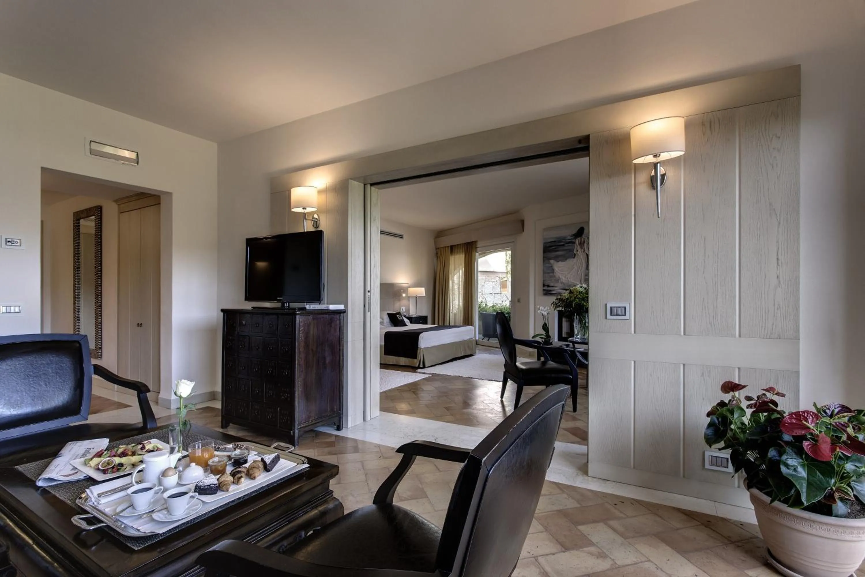 Living room, Bed in L'Ea Bianca Luxury Resort