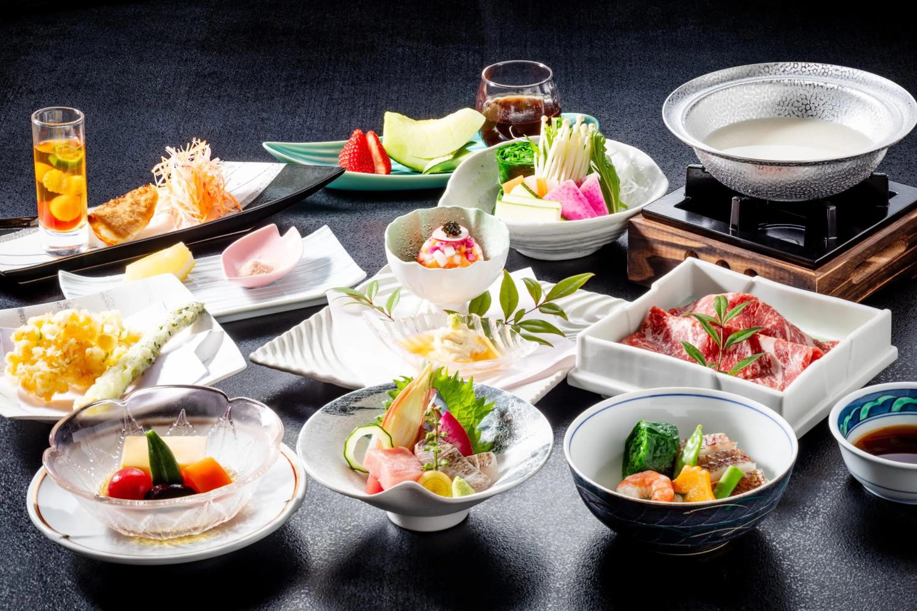 Dinner in Hakone Yunohana Prince Hotel