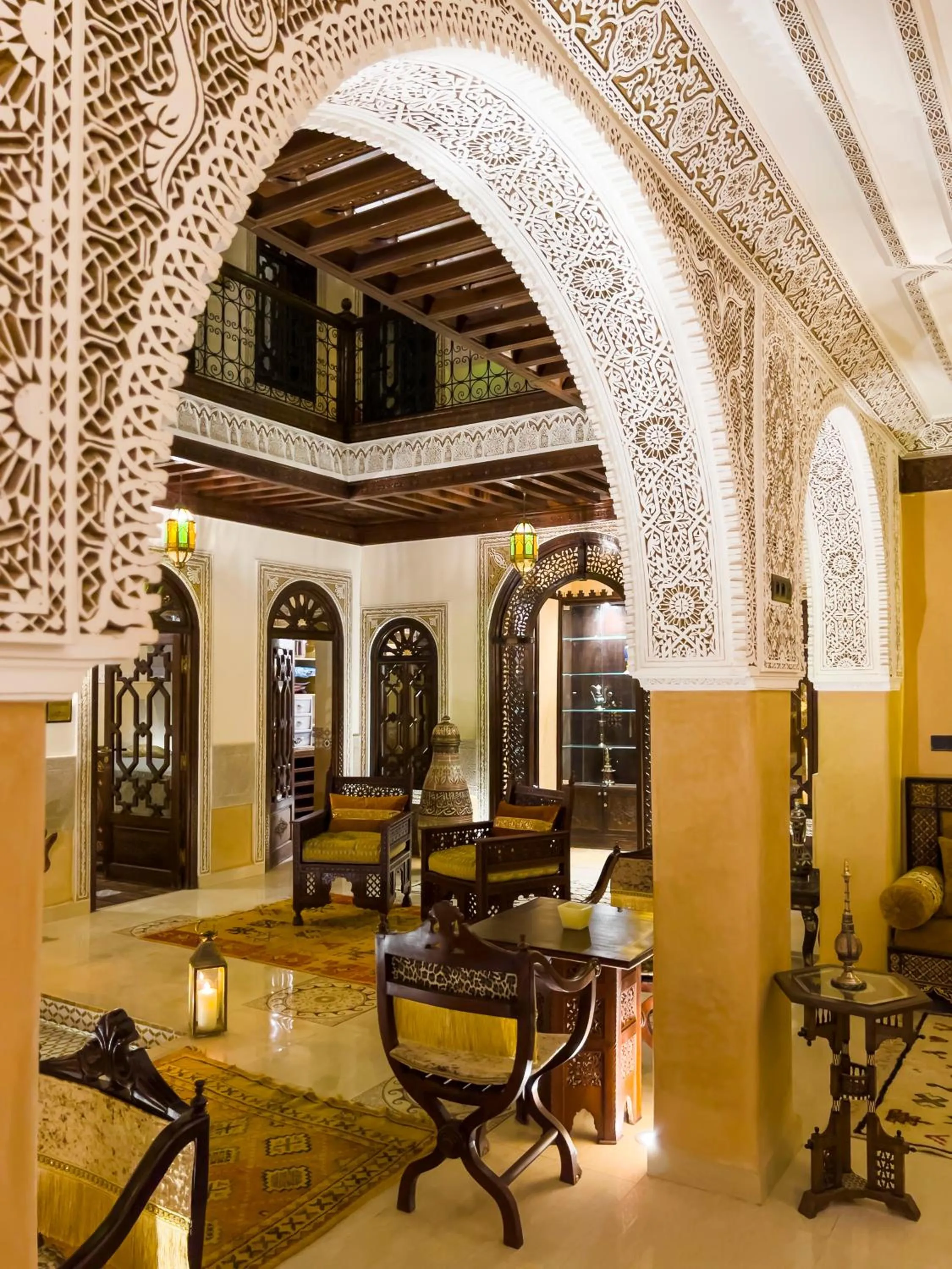 Inner courtyard view in Perlekech Riad & Spa