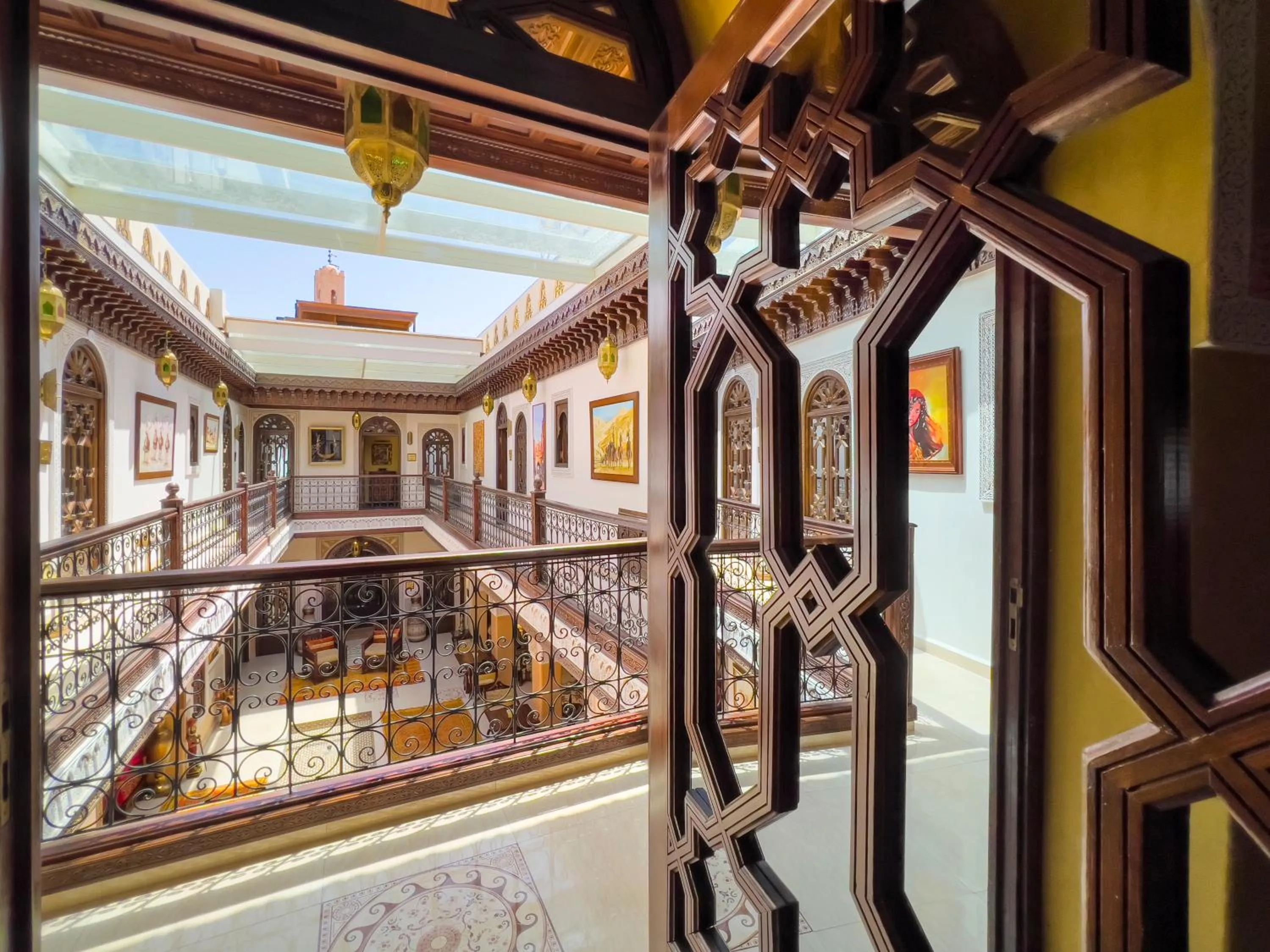 Inner courtyard view in Perlekech Riad & Spa