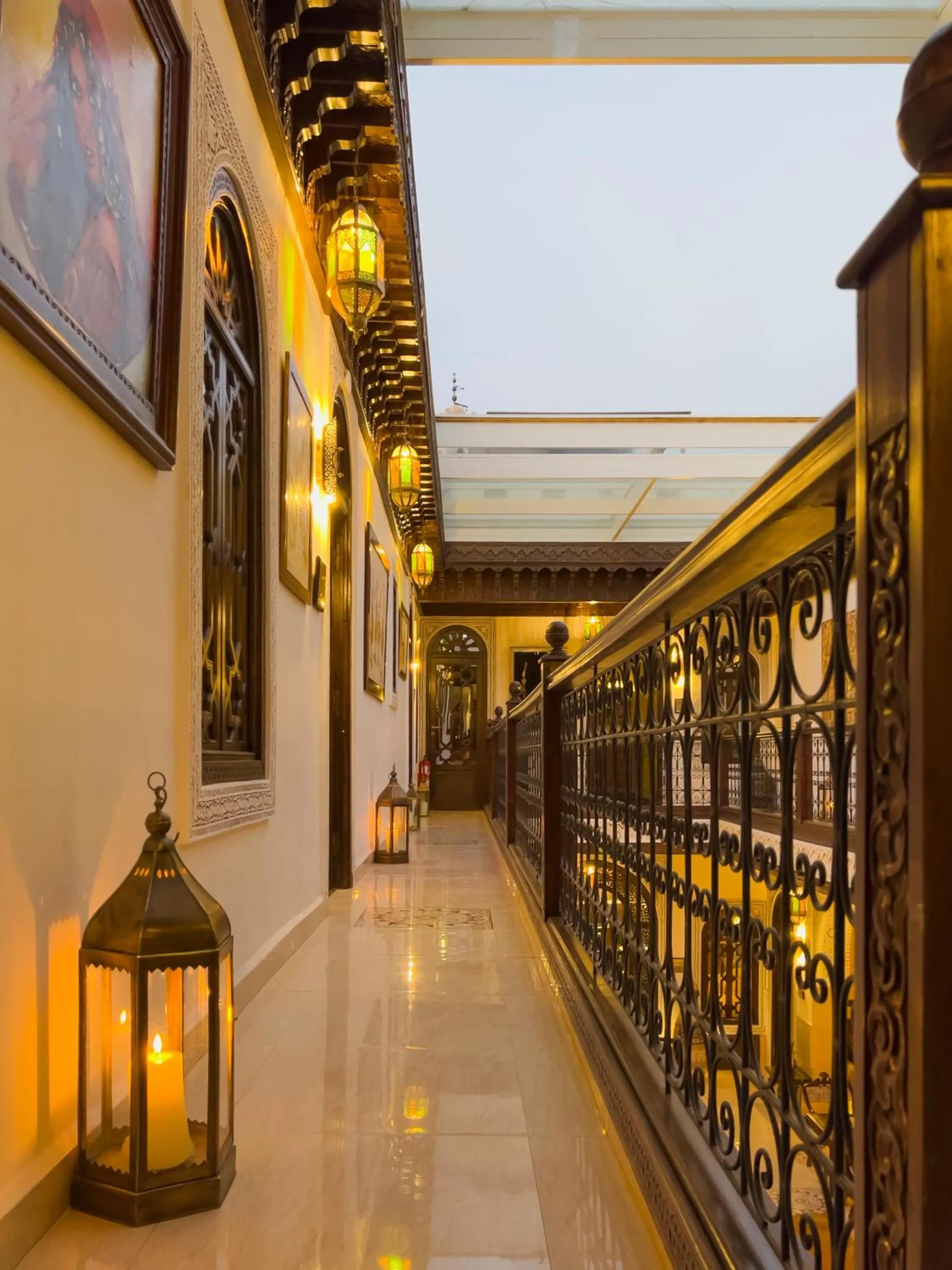 Inner courtyard view in Perlekech Riad & Spa