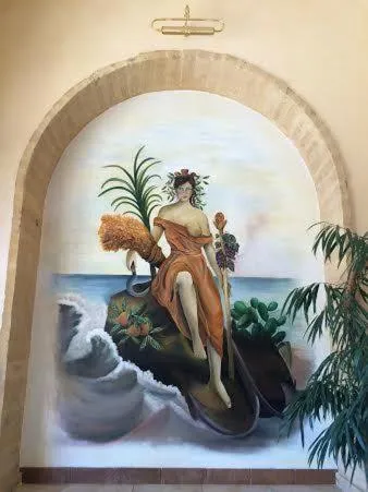 Decorative detail in Hotel Il Podere