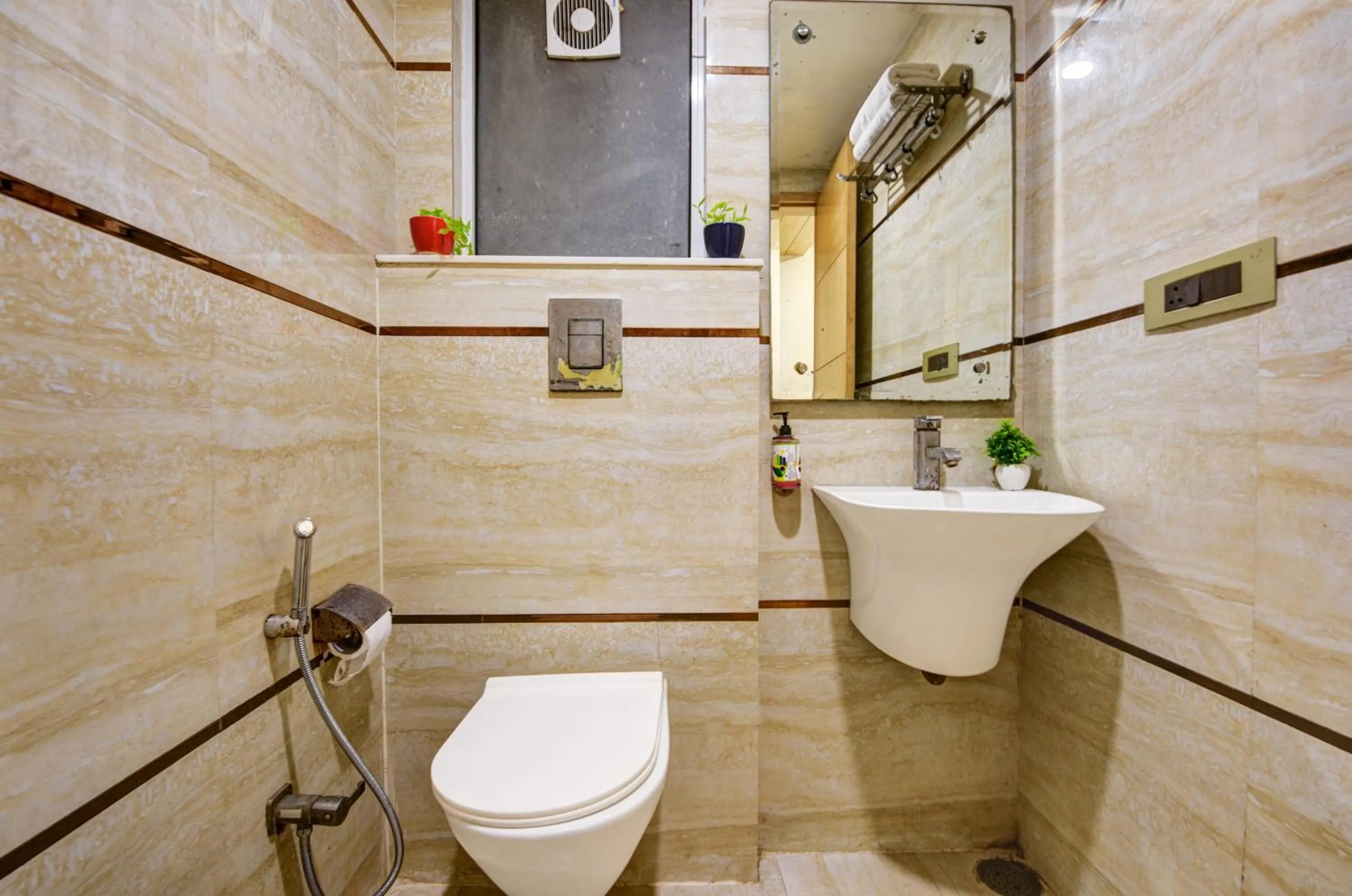 Bathroom in The Hotel Mohit -5 Minutes Walk From New Delhi Railway Station - Paharganj