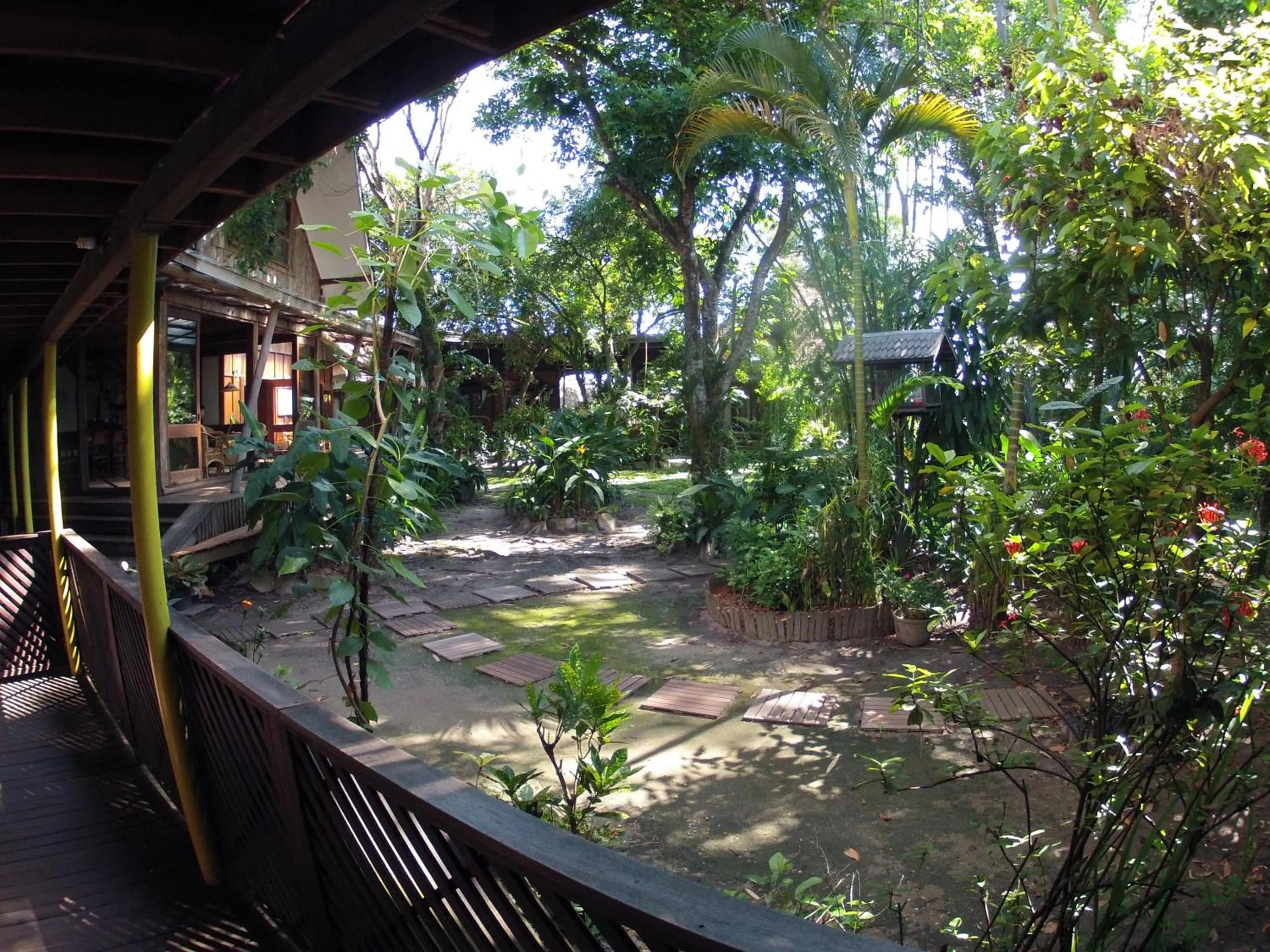Garden view in Bukit Raya Guesthouse