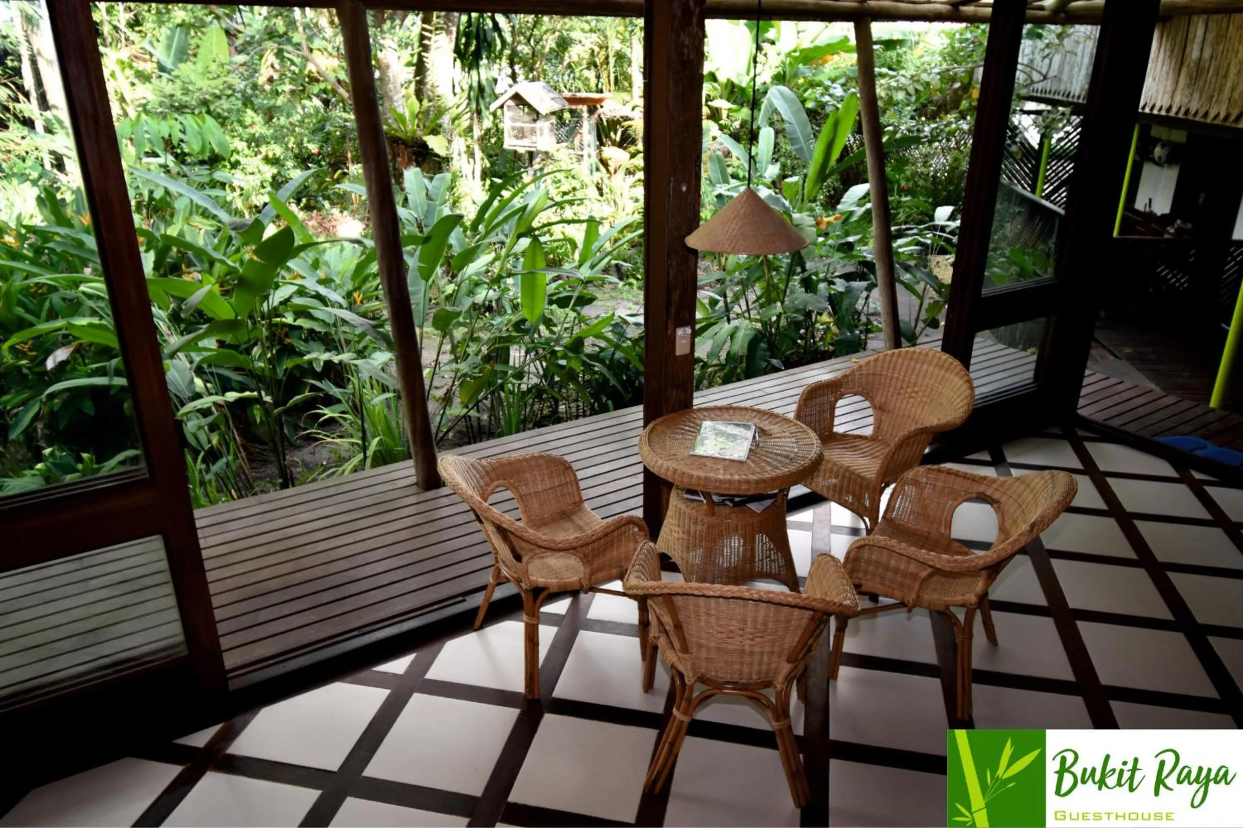 Seating area in Bukit Raya Guesthouse