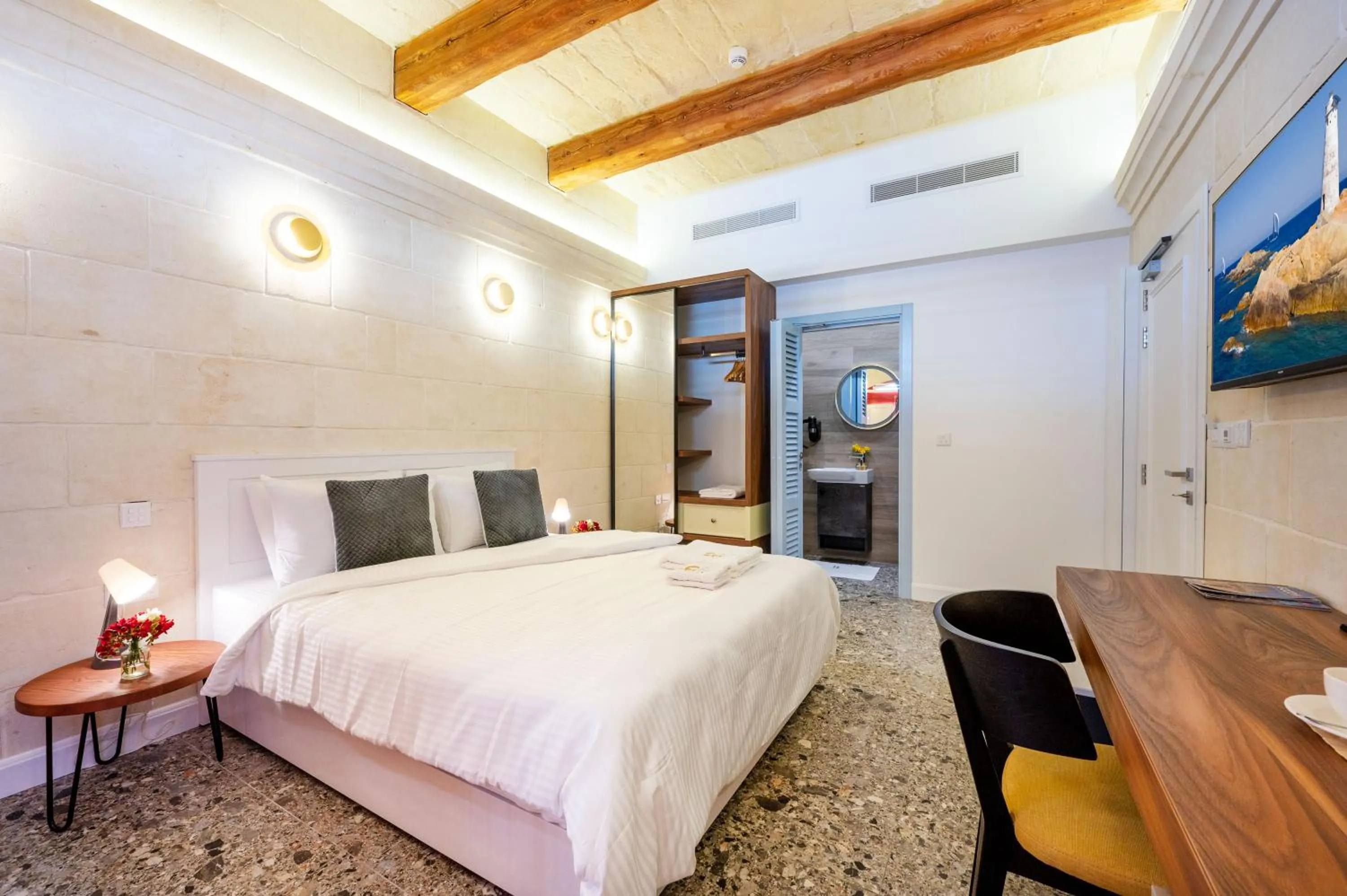 Bed in Battistini Boutique Living and Spa, Victoria, Gozo
