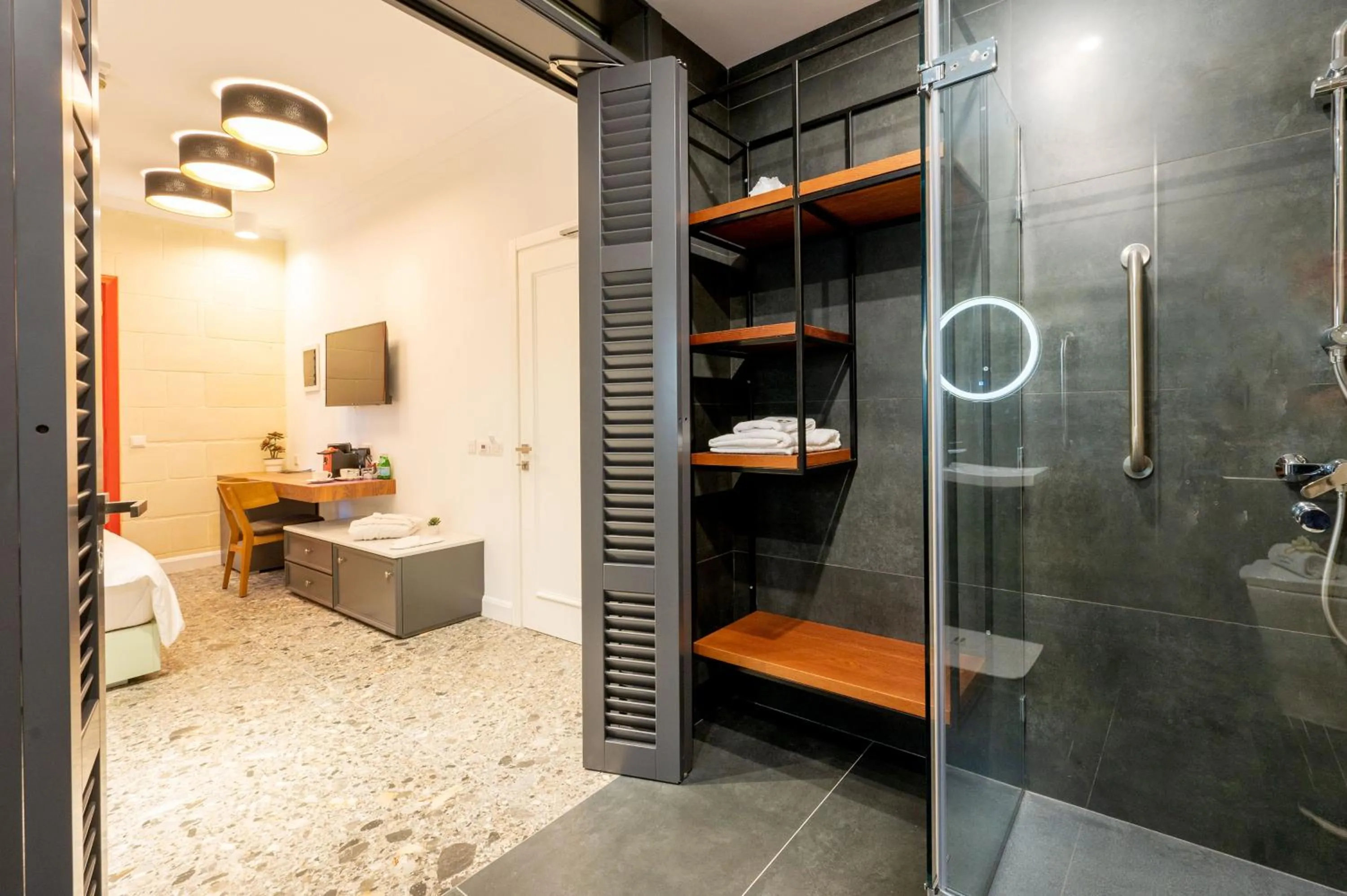 Shower in Battistini Boutique Living and Spa, Victoria, Gozo