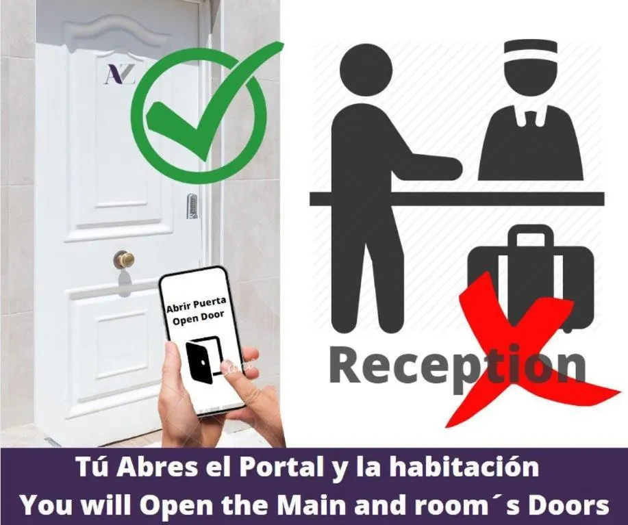 Text overlay in AYZ Elcano - Auto check-in property