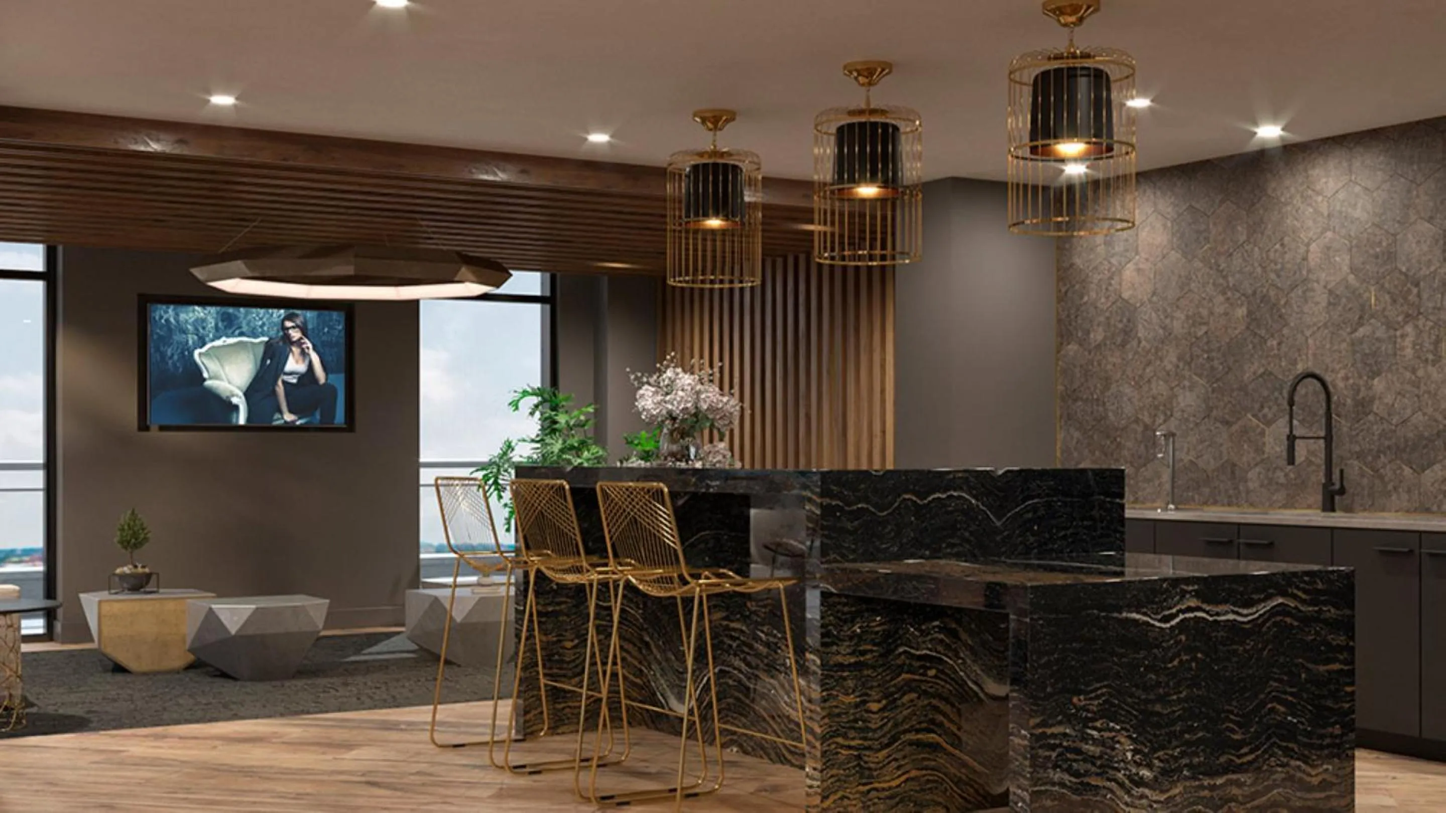 Lounge or bar in Global Luxury Suites at Tribeca