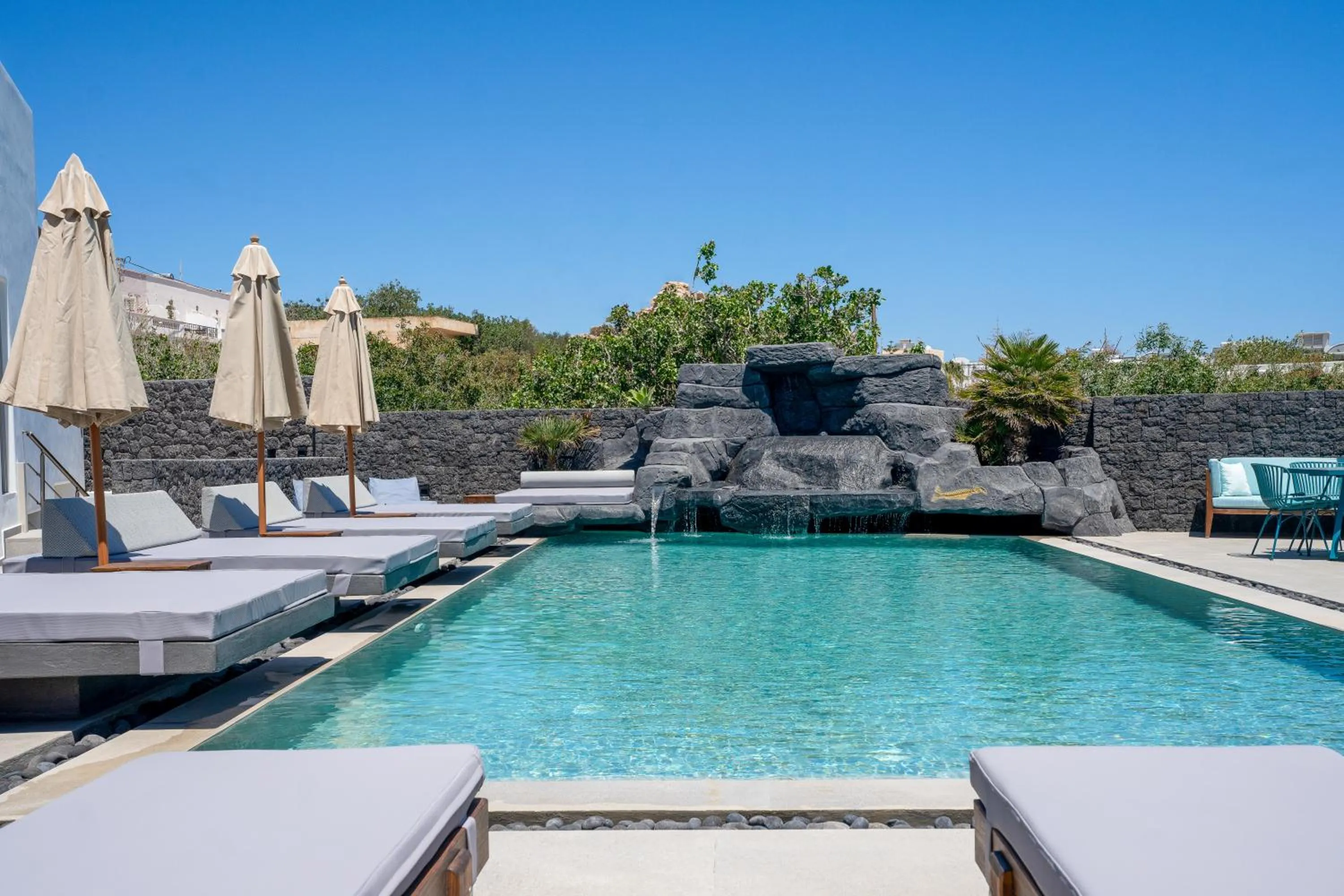 Pool view in Mountain and Sea Suites