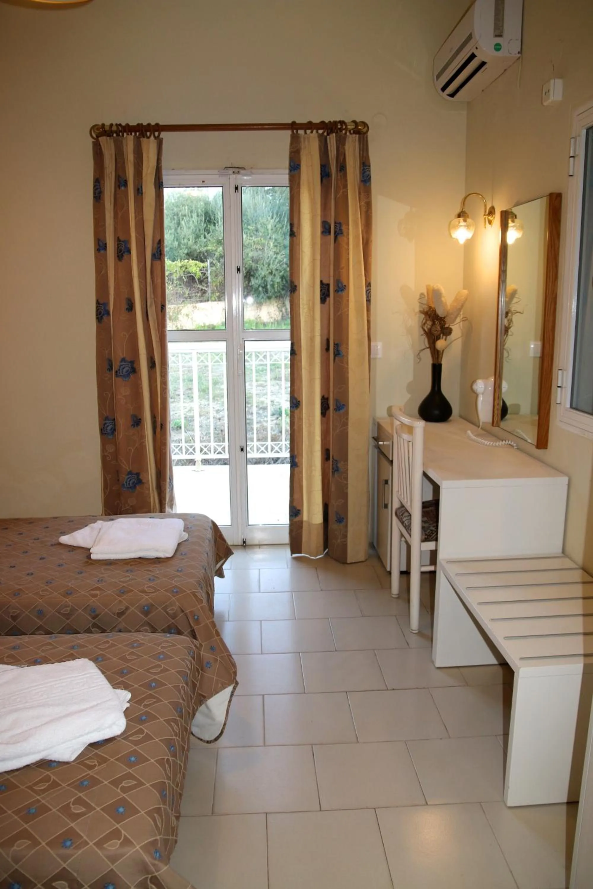 Bedroom, Bed in Mediterranean Blue