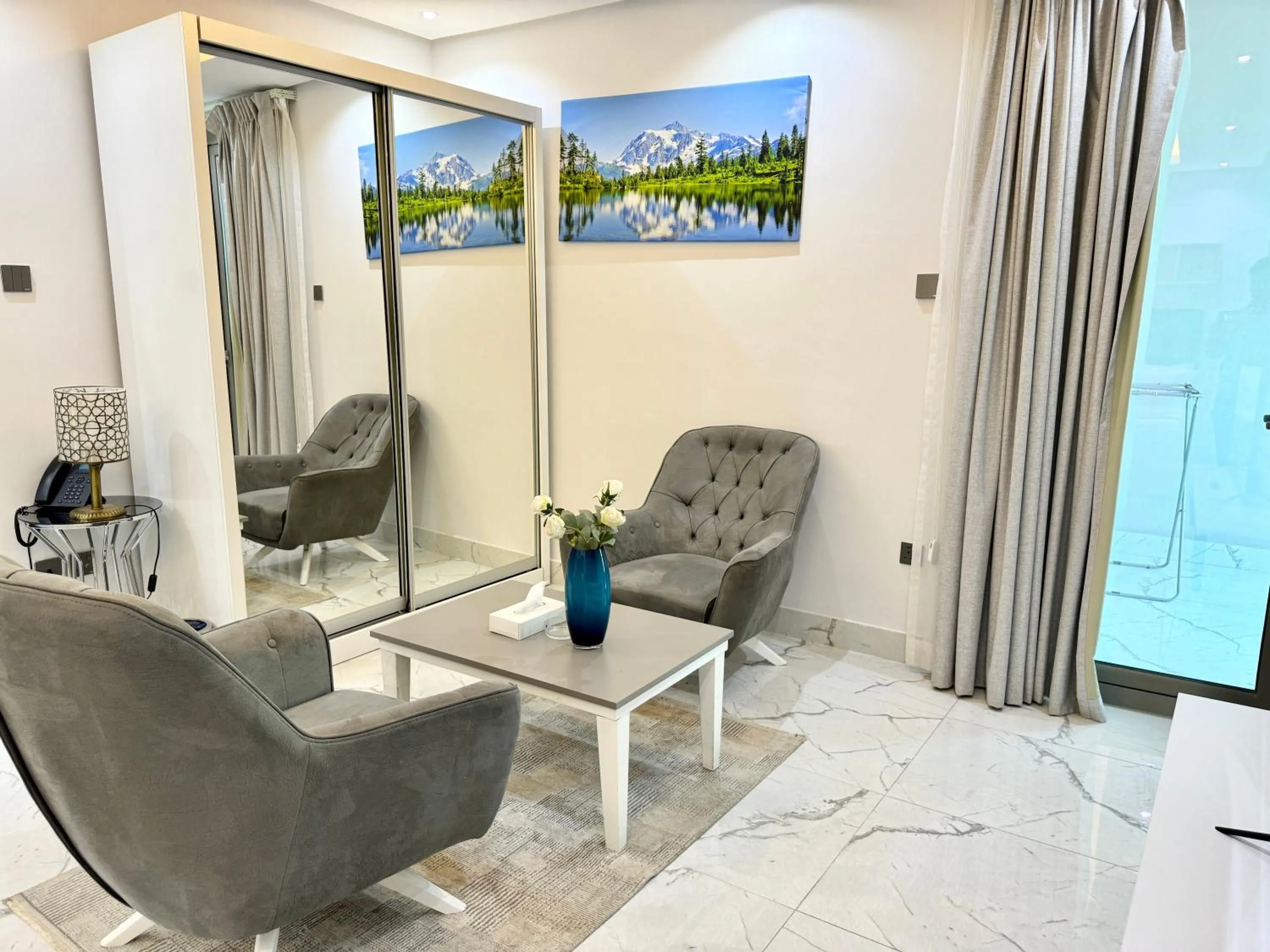 Seating area in Al Safwa One