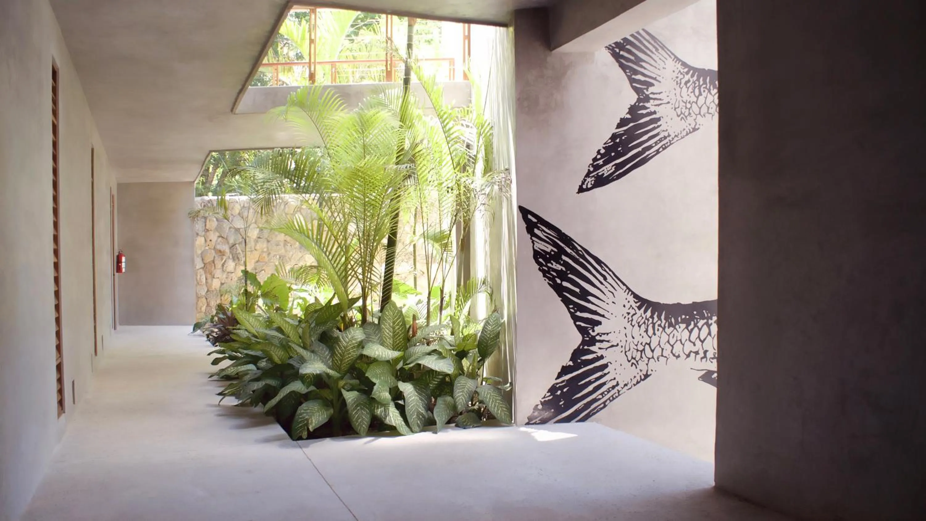 Garden view in Hotel Amainah Bacalar Adults Only