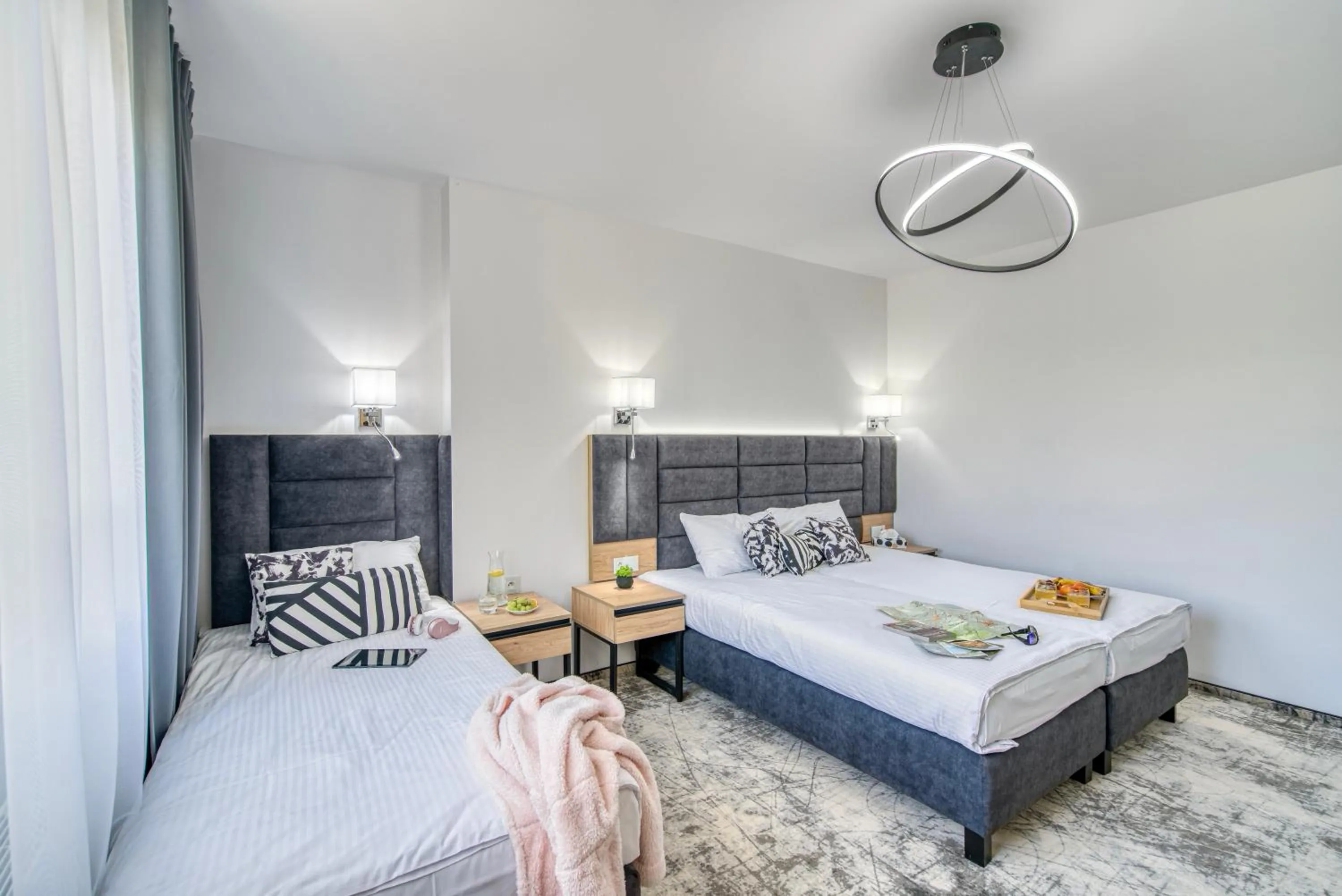 Bed in Acodomo Apartamenty