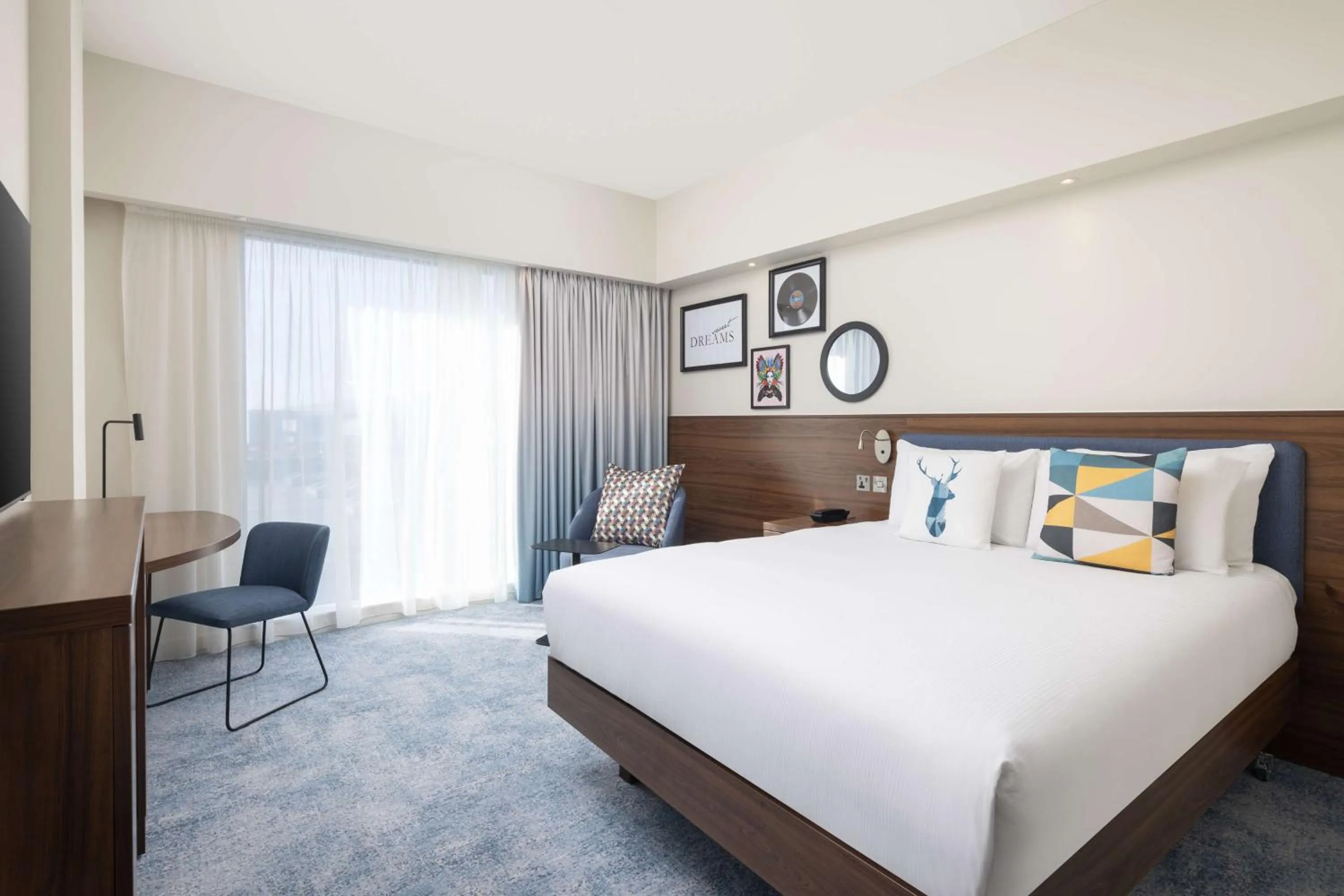 Bed in Hampton by Hilton London Gatwick Airport