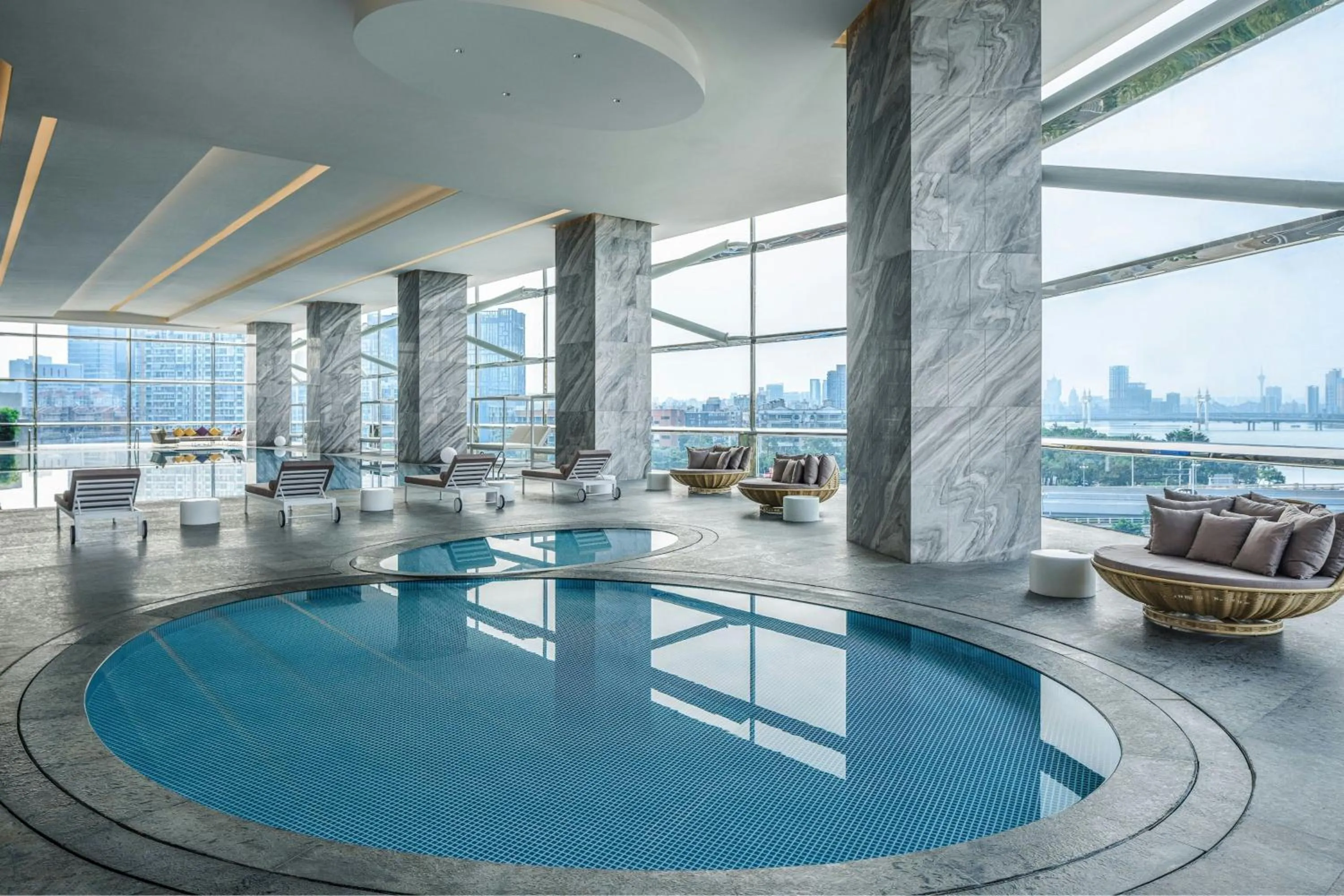 Swimming pool in Renaissance Zhuhai Hotel