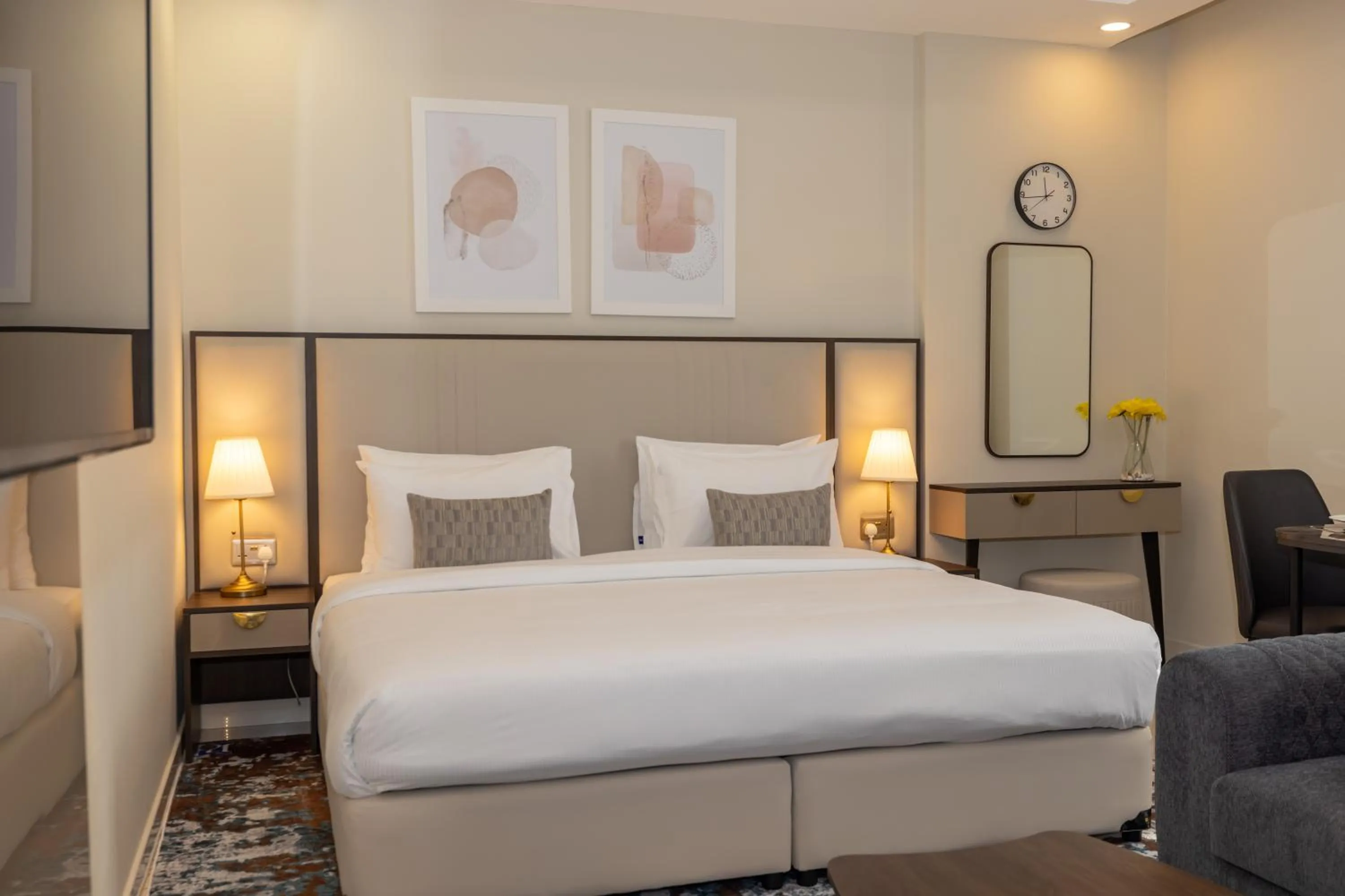 Bed in Platinum Coast Hotel Apartments