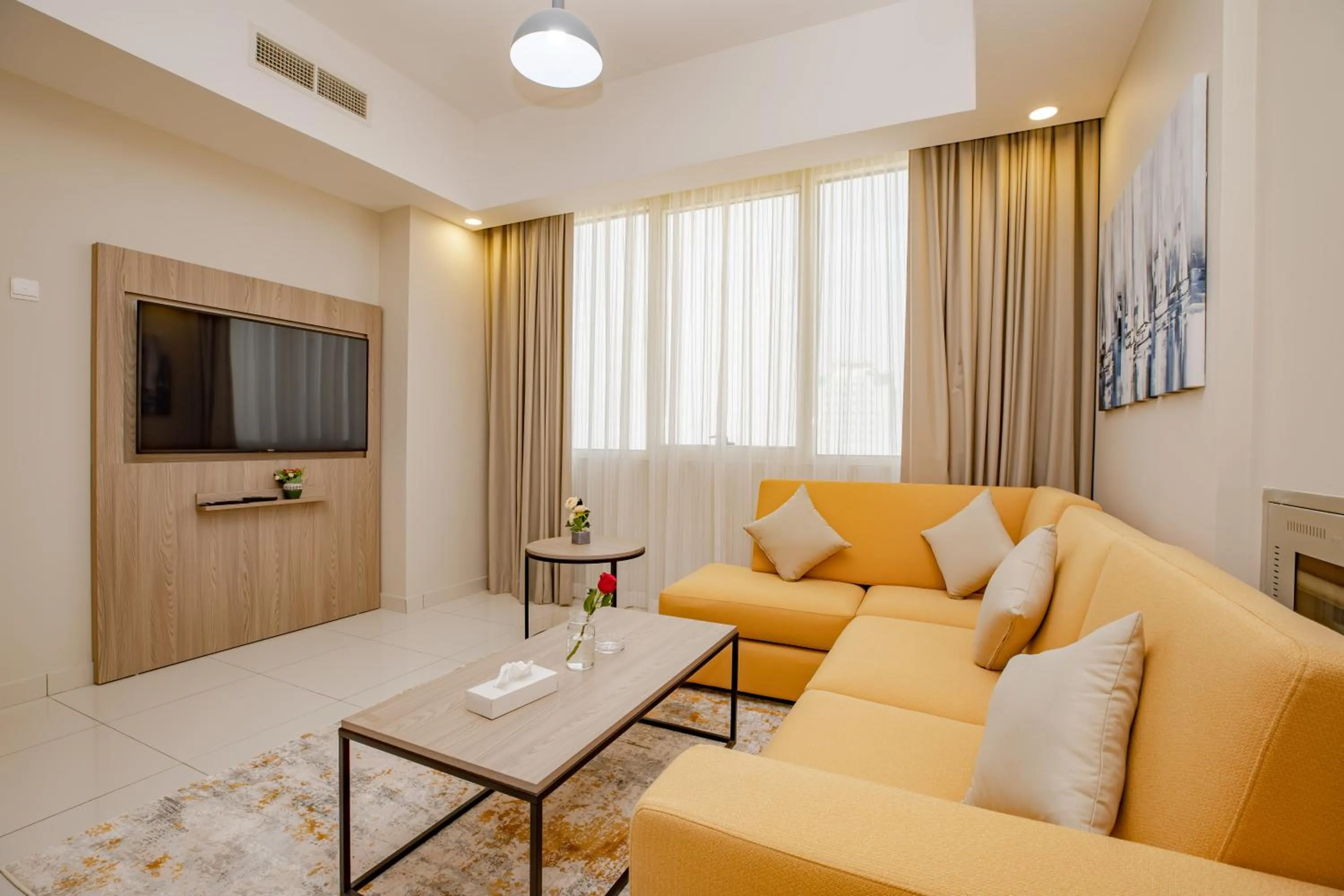 Living room in Platinum Coast Hotel Apartments