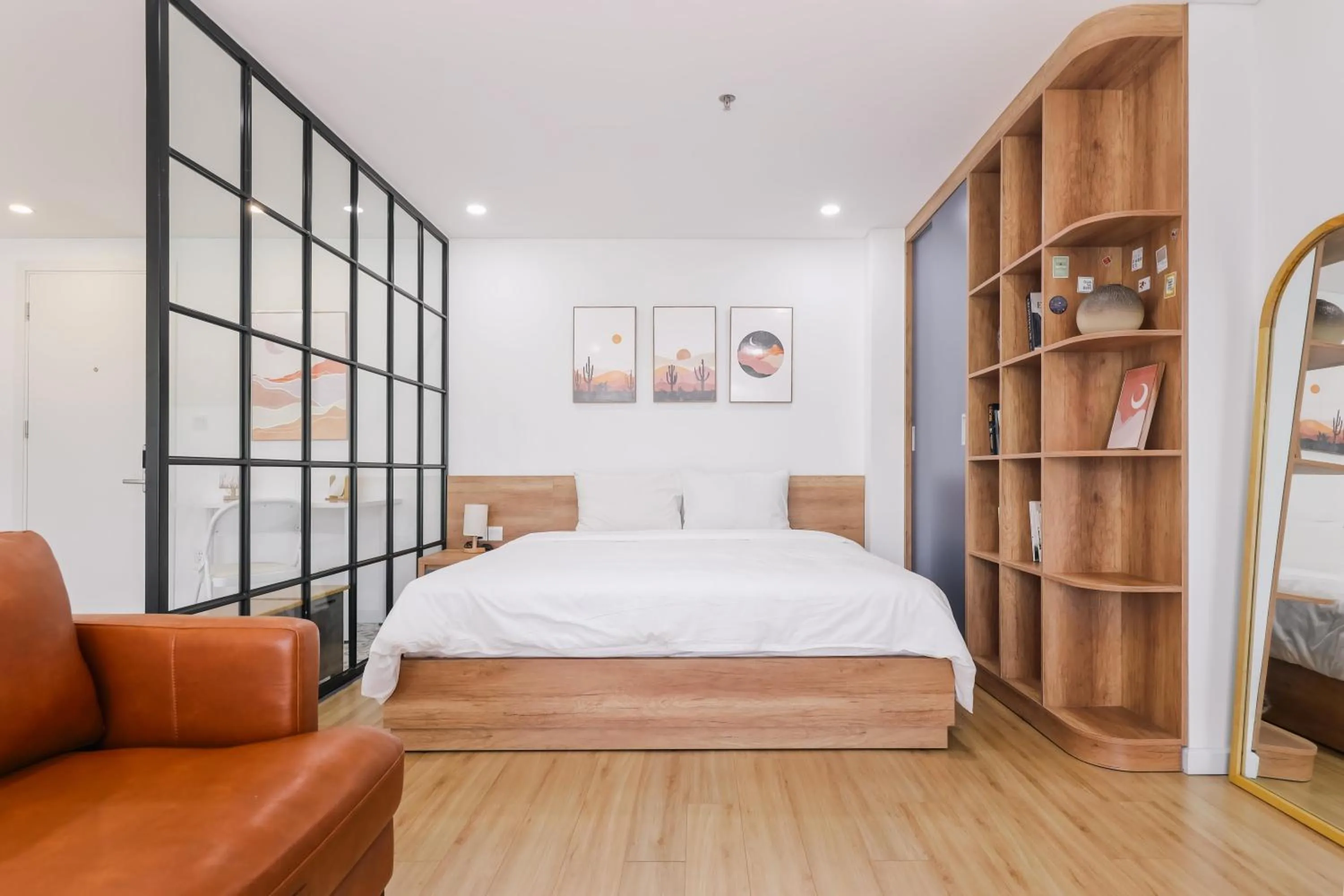 Bed in LAGOM APARTMENT AND HOTEL