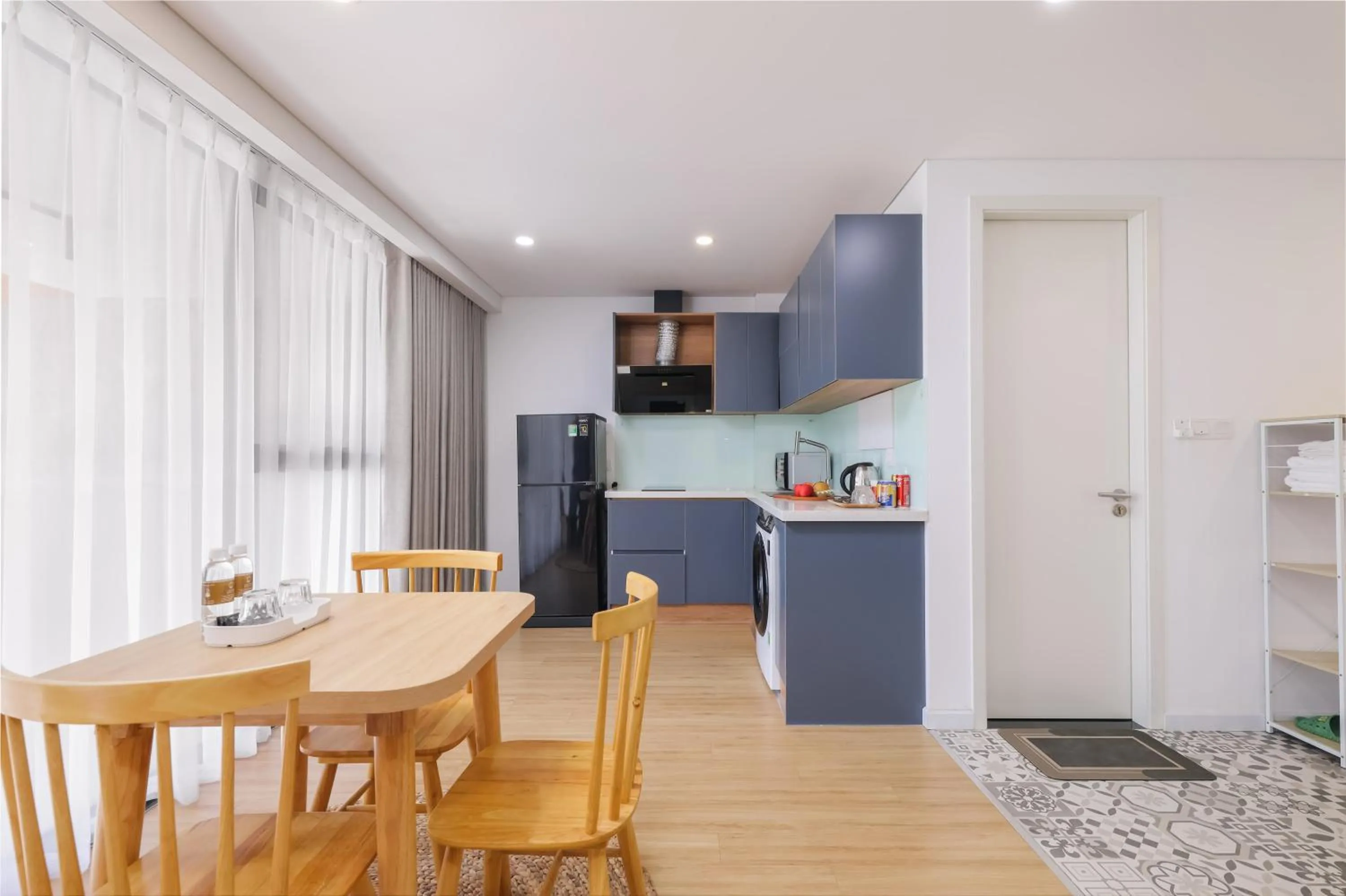 Kitchen or kitchenette in LAGOM APARTMENT AND HOTEL