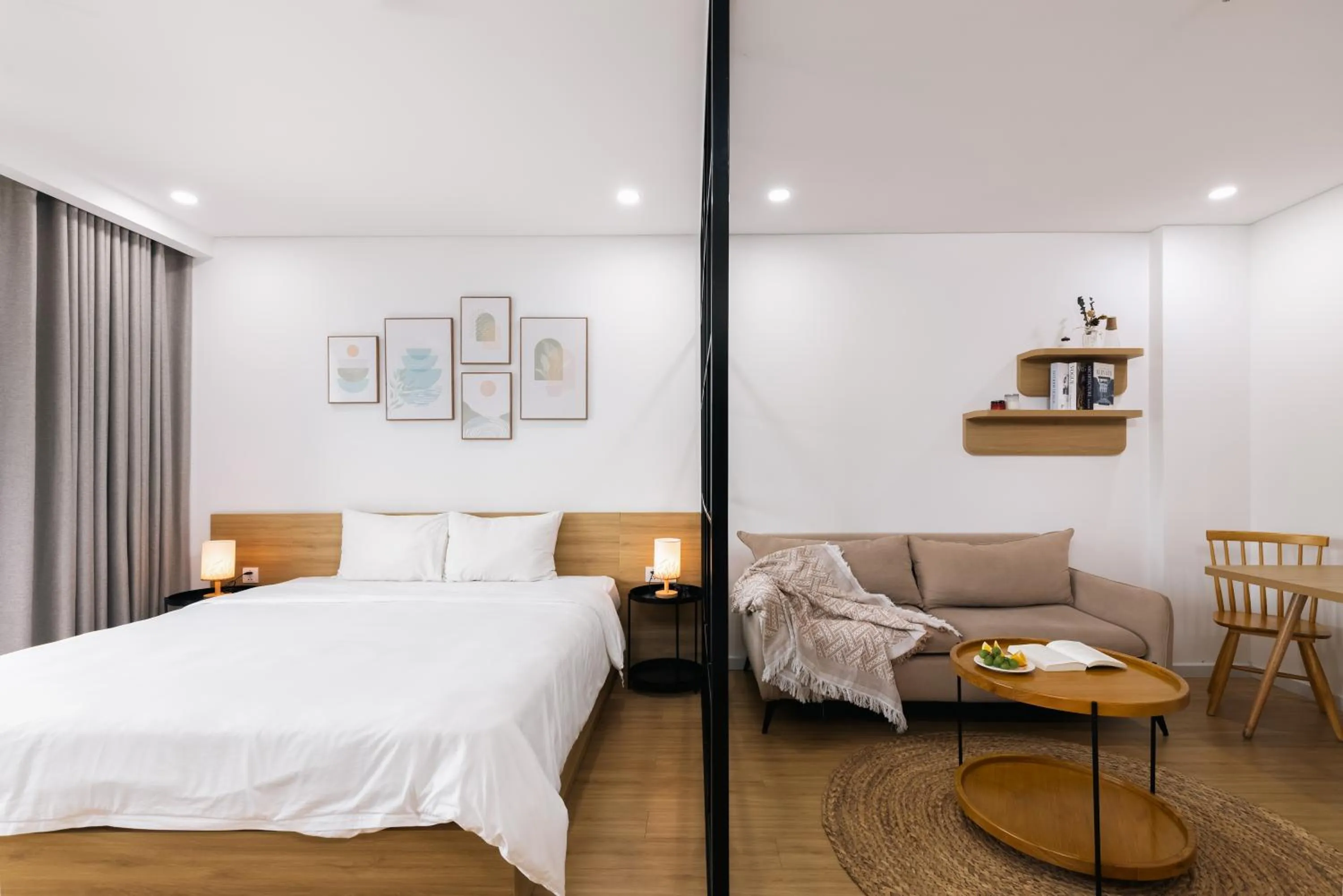 Living room, Bed in LAGOM APARTMENT AND HOTEL