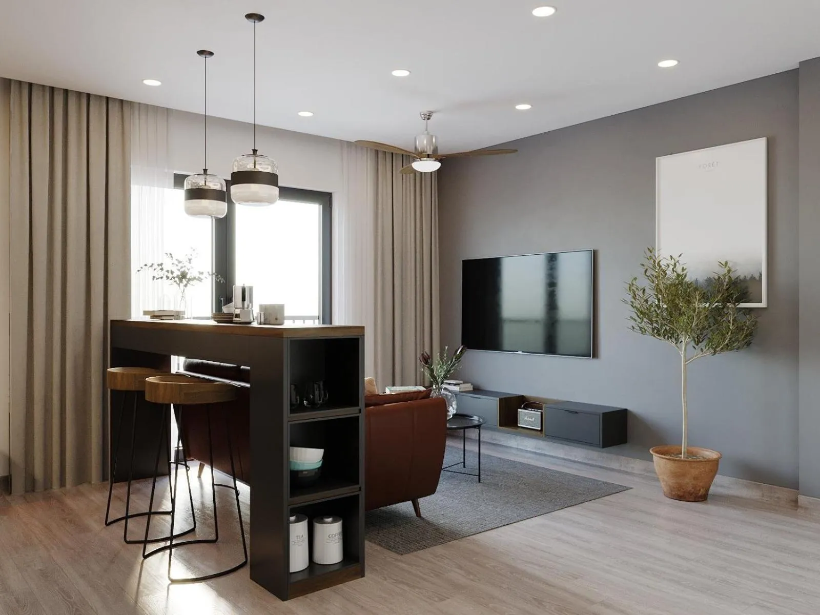 TV and multimedia in LAGOM APARTMENT AND HOTEL