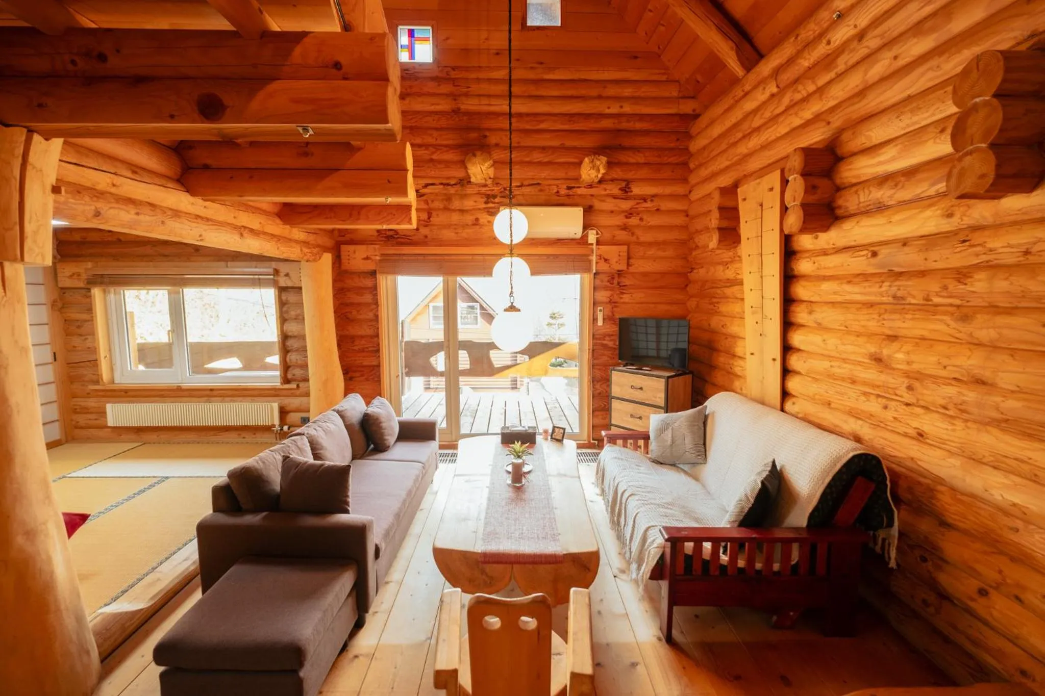 Living room in Lake Toya Hillside House