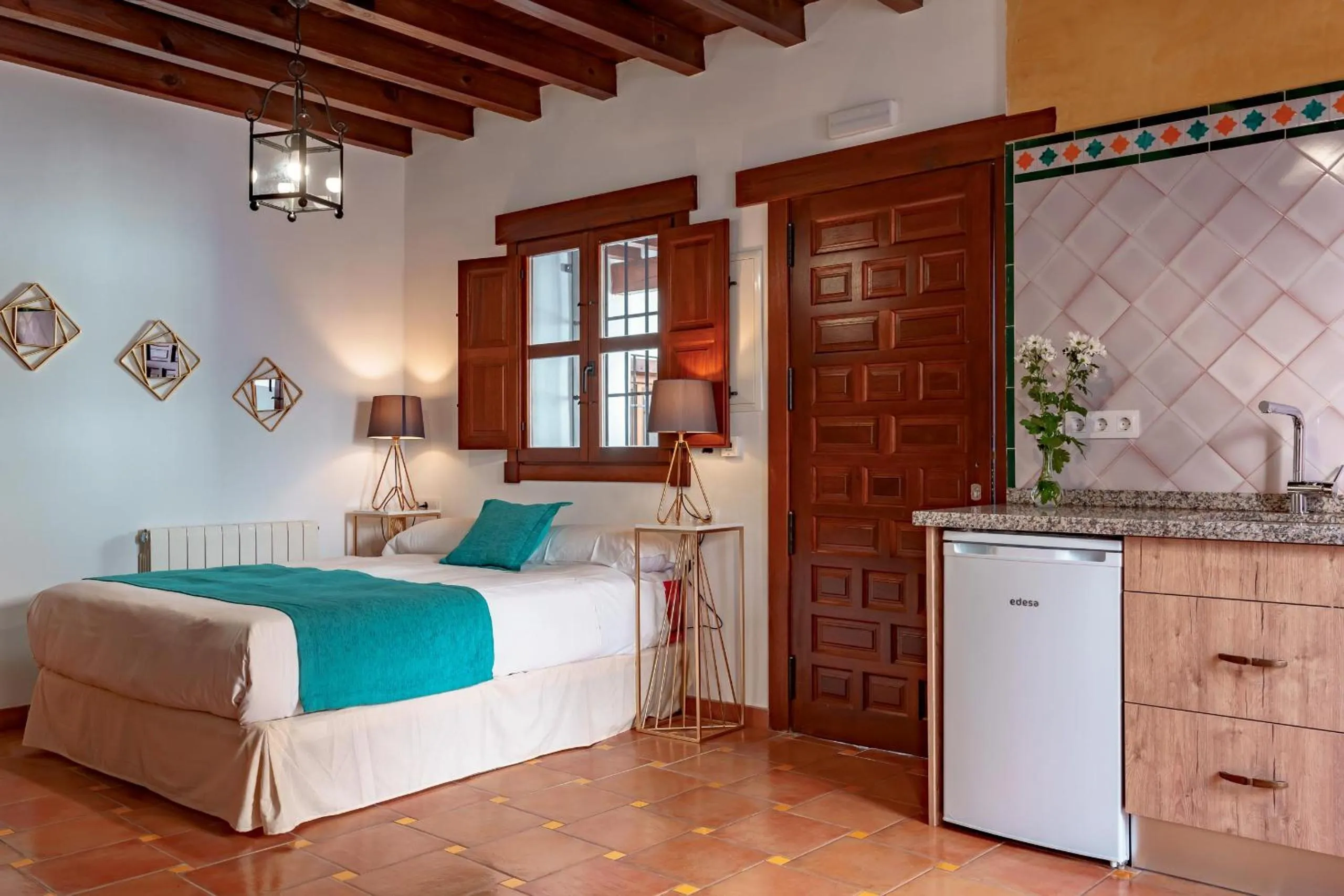 Bed in SUITES CASA DE LAS COLUMNAS