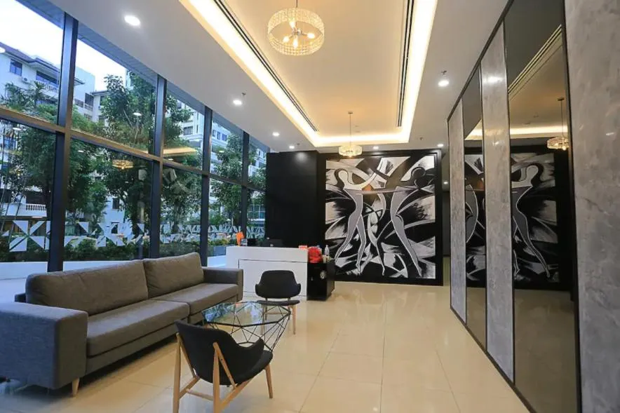 Lobby or reception in Tropicana 218 Macalister Sea & City View by stayCATion Homestay