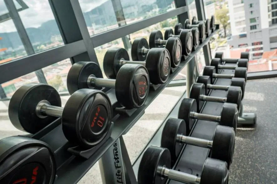 Fitness centre/facilities in Tropicana 218 Macalister Sea & City View by stayCATion Homestay
