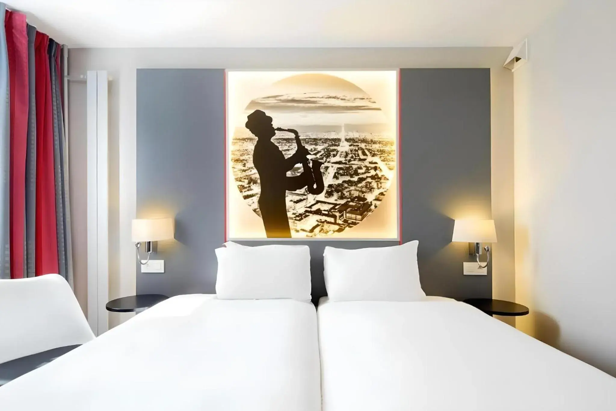 Twin Room - Disability Access in ibis Paris Nord Porte de Saint Ouen Twin Room - Disability Access in ibis Paris Nord Porte de Saint Ouen