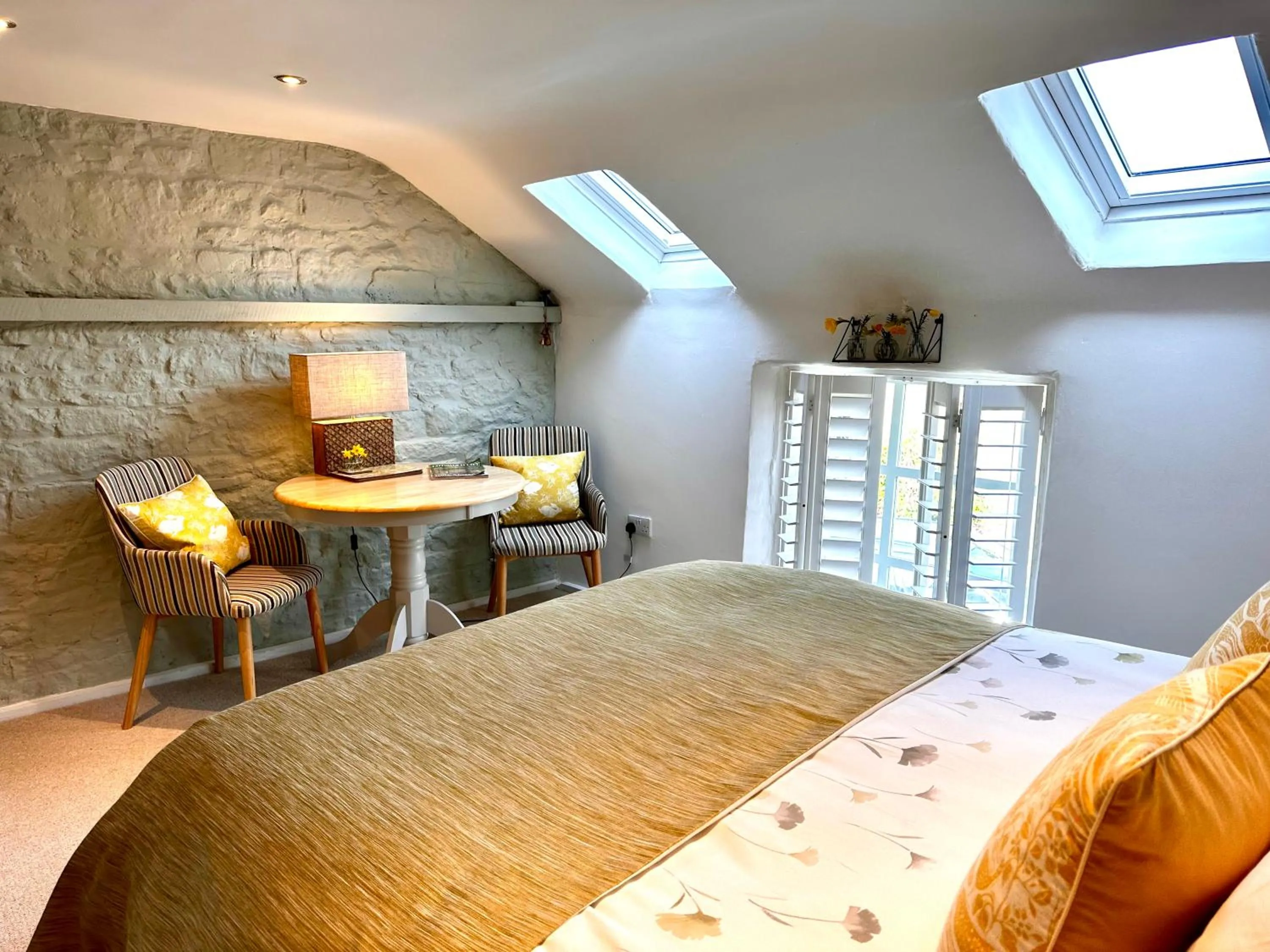 Bed in The Loft in the Malt Barn Chipping Campden