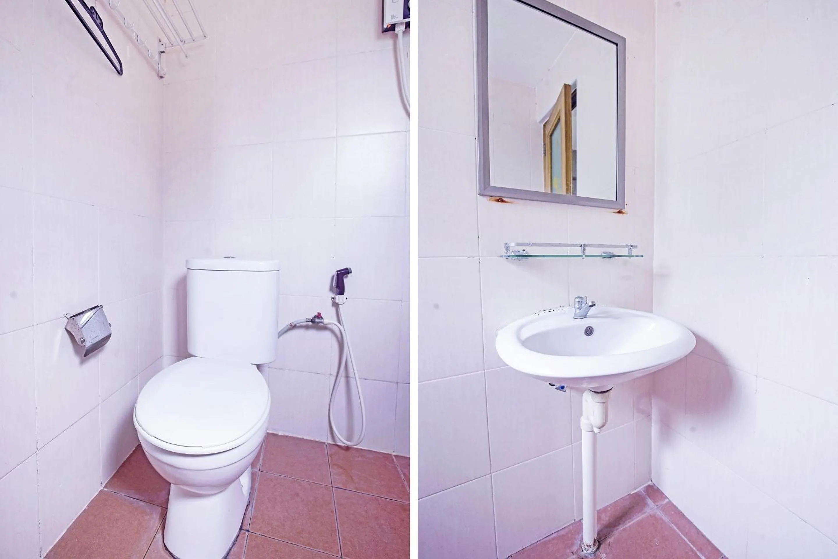 Bathroom in Hotel O Tatto Bara Homestay Near Tongkonan Payung Pangden