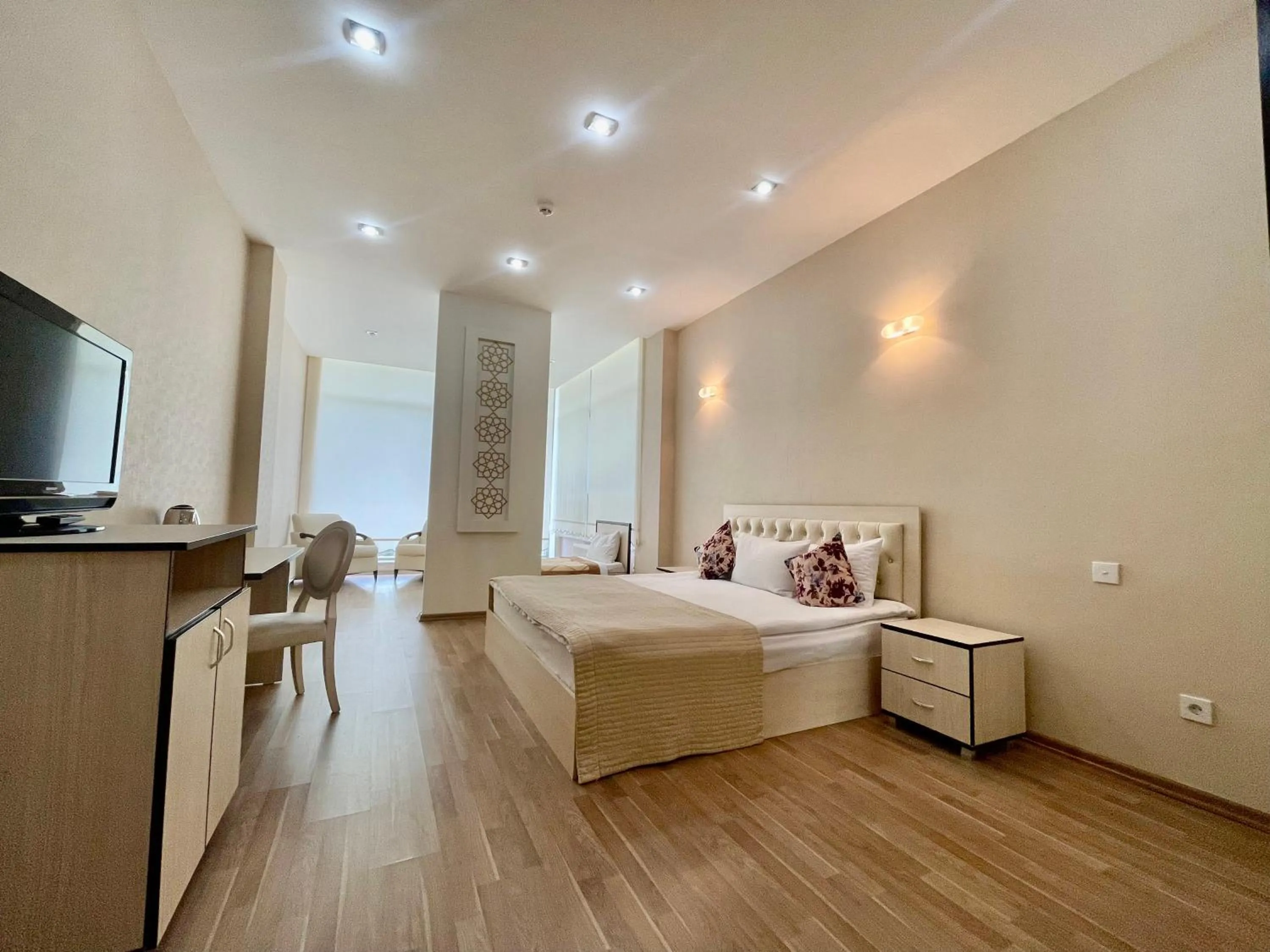 Bed in Chukhur Gabala Museum Hotel