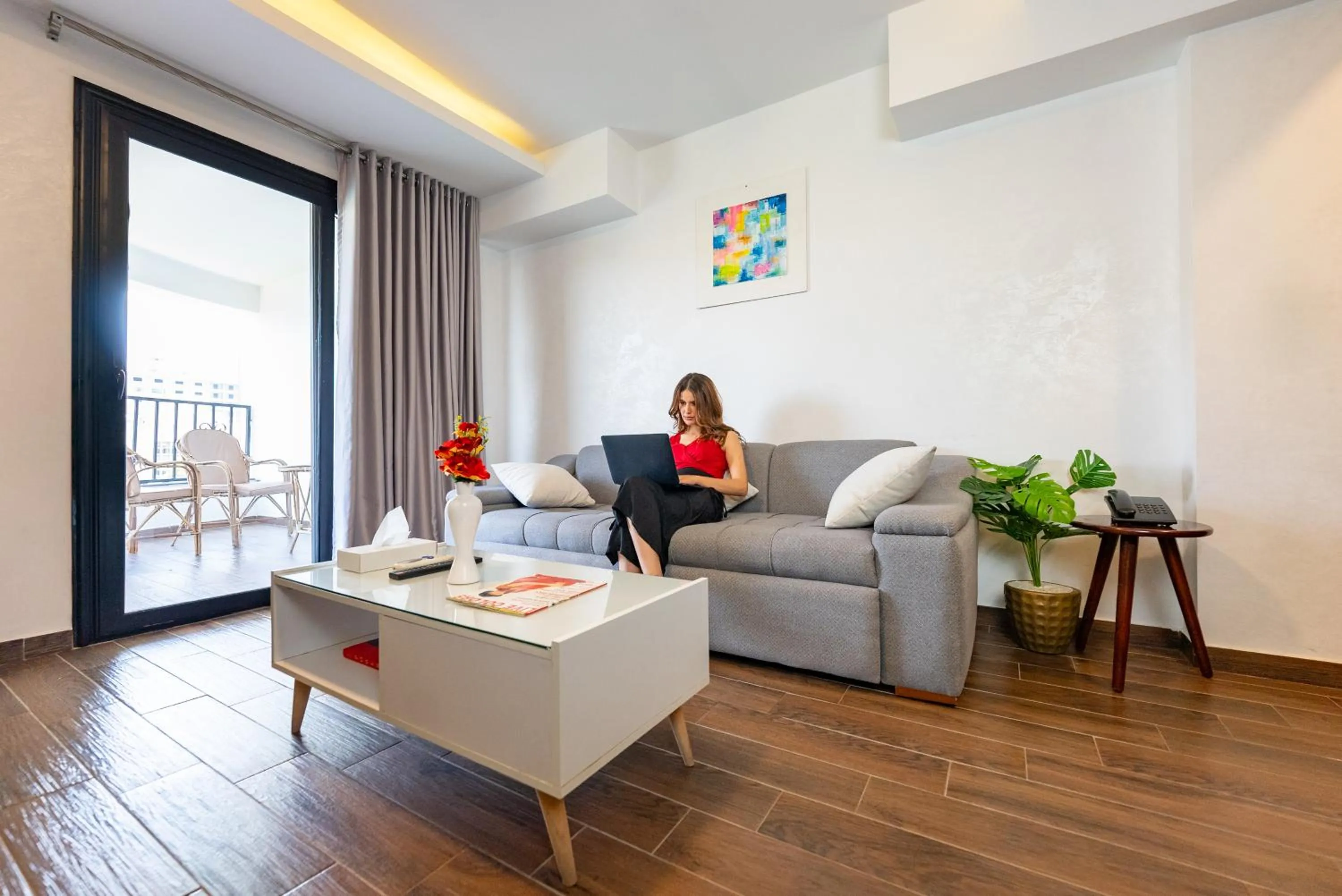 Seating area in Nile Villa Hotel