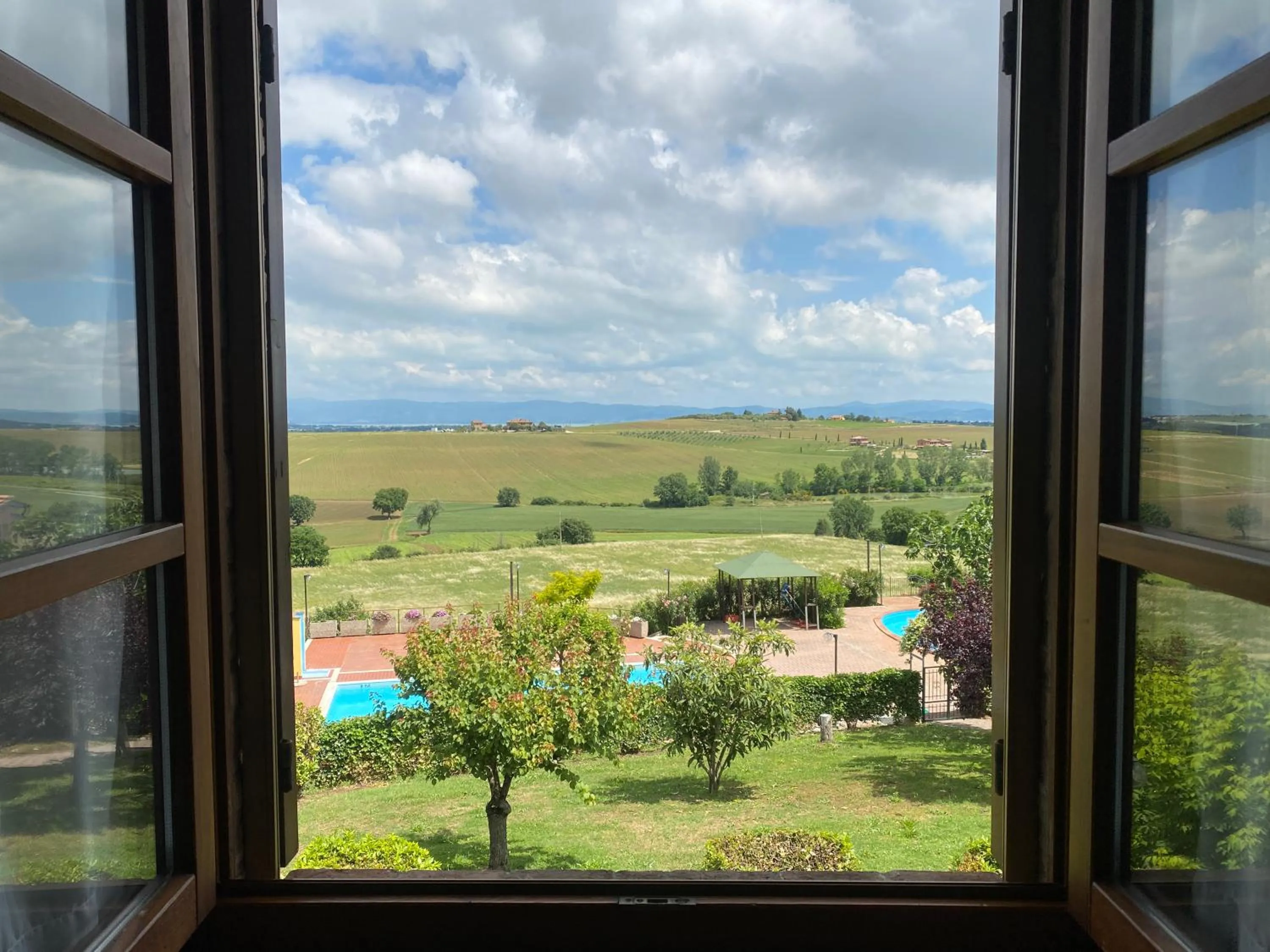 Pool view in Agriturismo Tenuta Badia