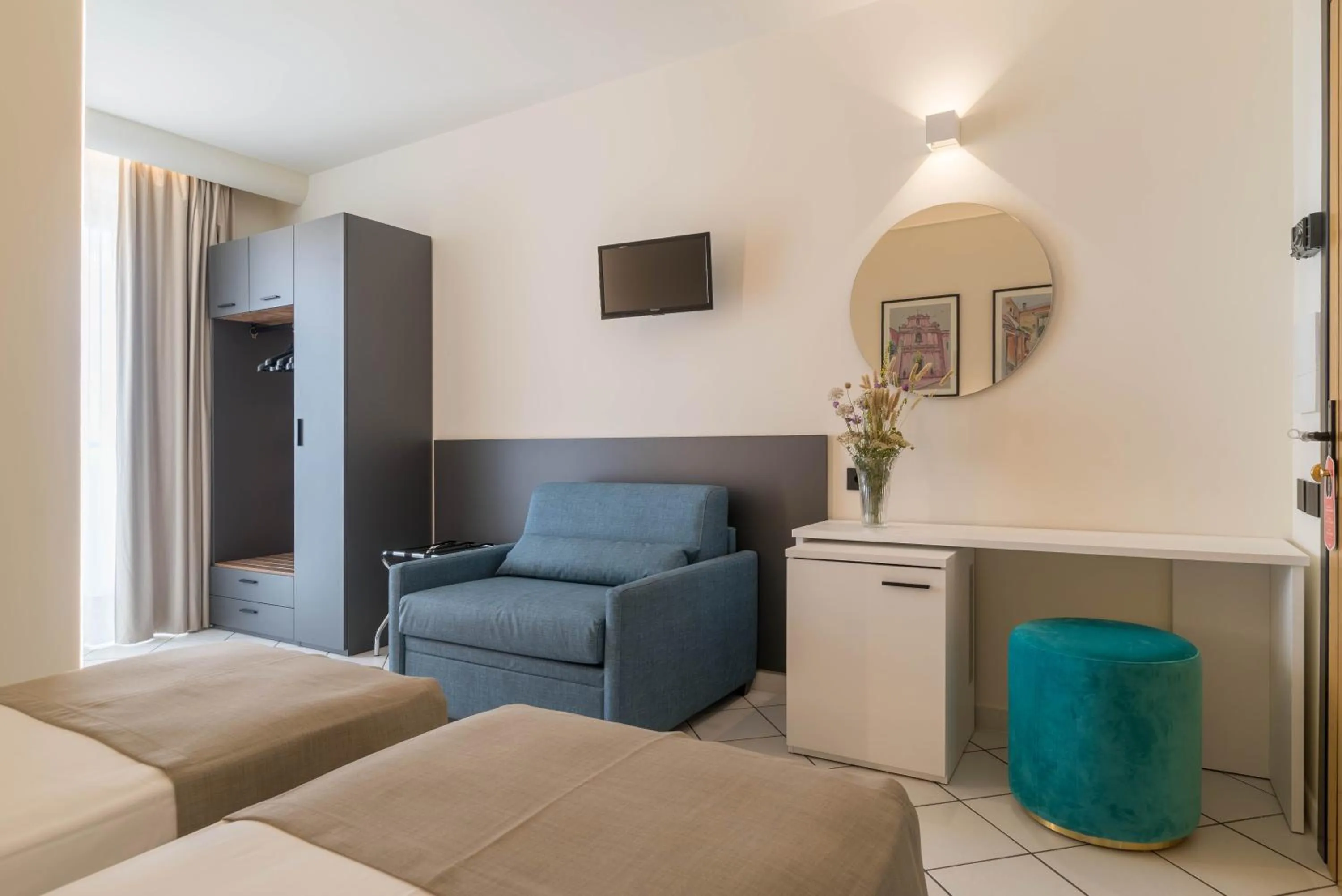 Bed in Hotel Lo Smeraldo